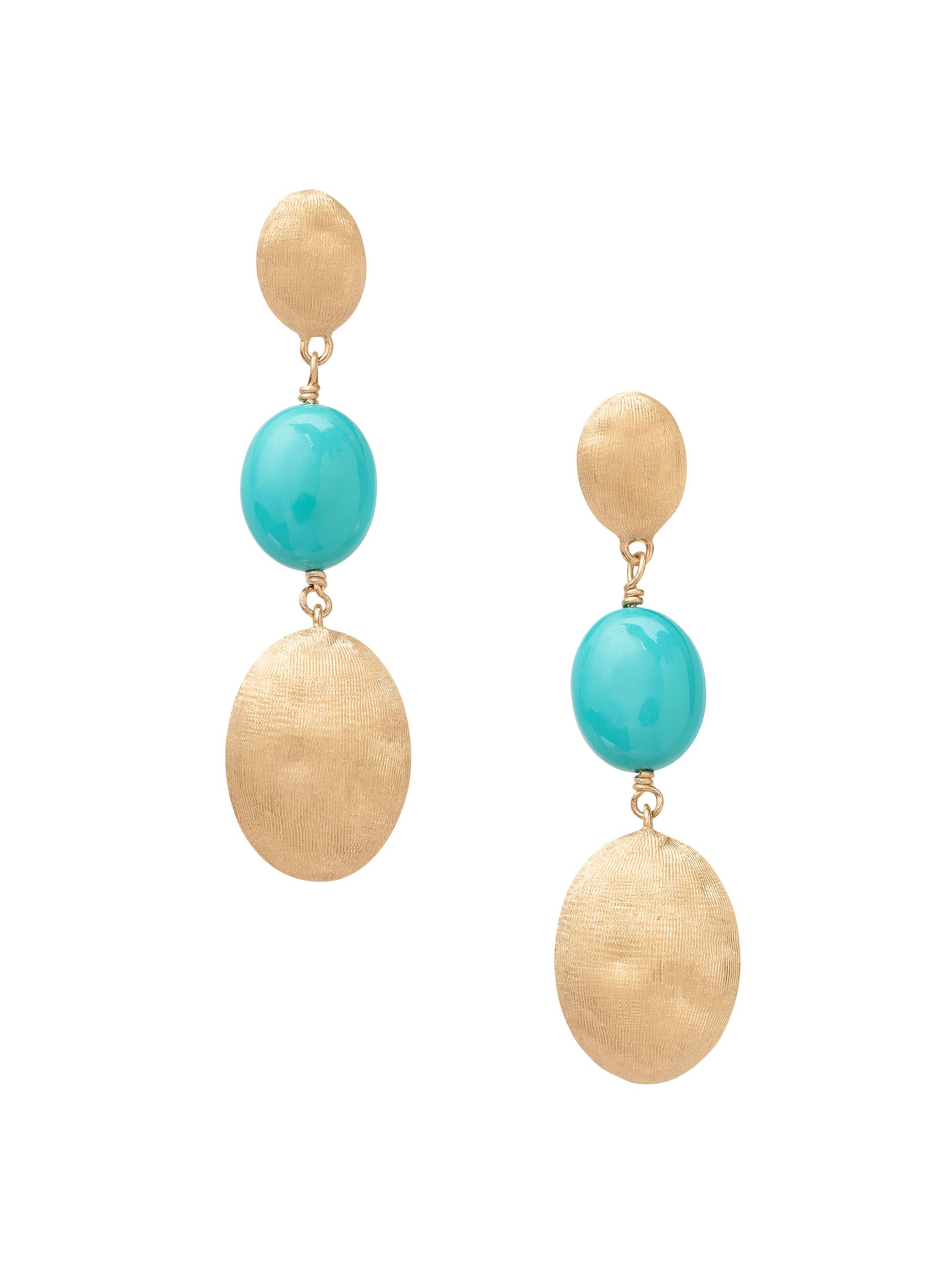 Marco Bicego Women's Siviglia 18K Yellow Gold & Turquoise Drop Earrings - Turquoise