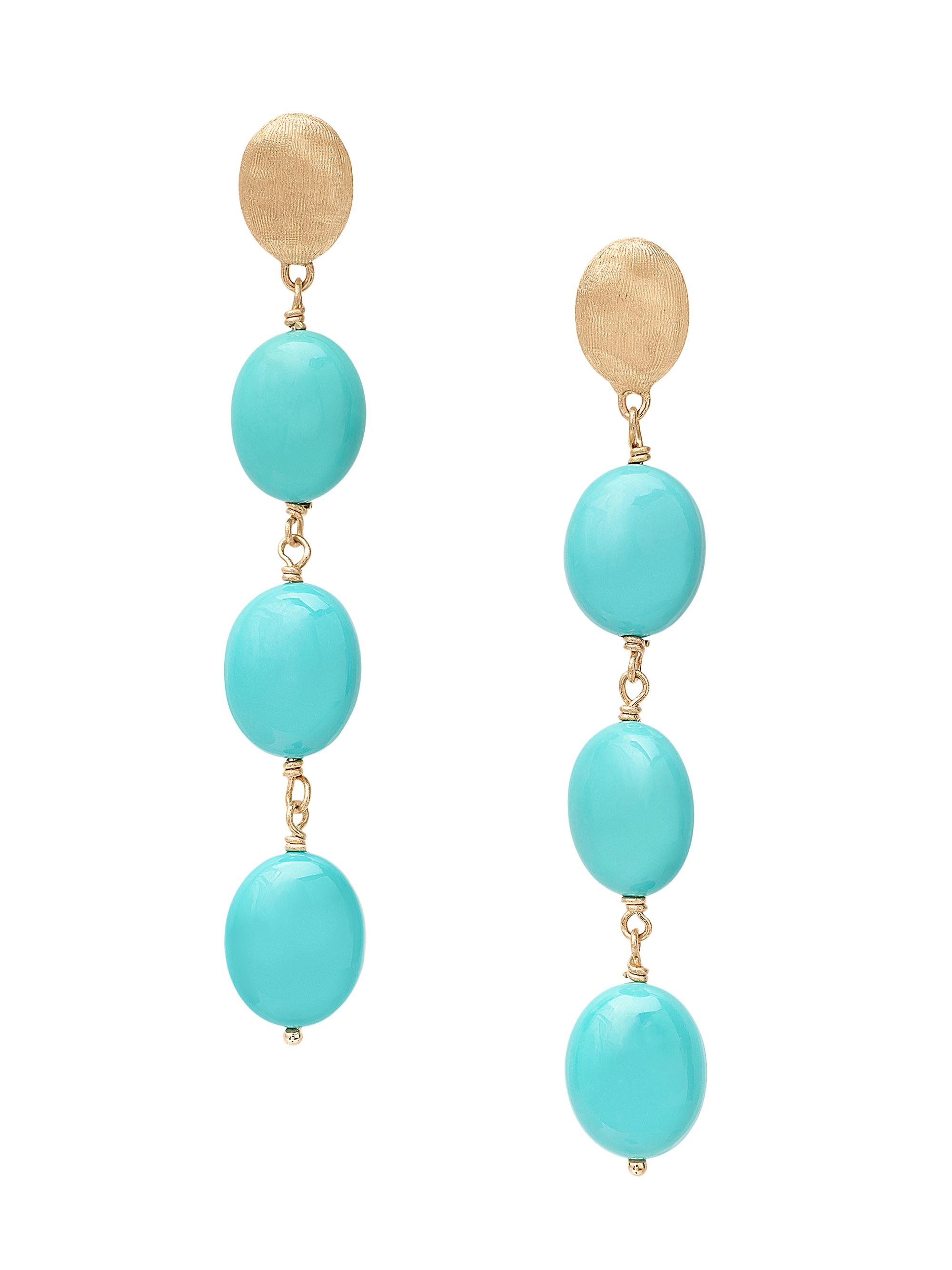 Marco Bicego Women's Siviglia 18K Yellow Gold & Turquoise Drop Earrings - Turquoise
