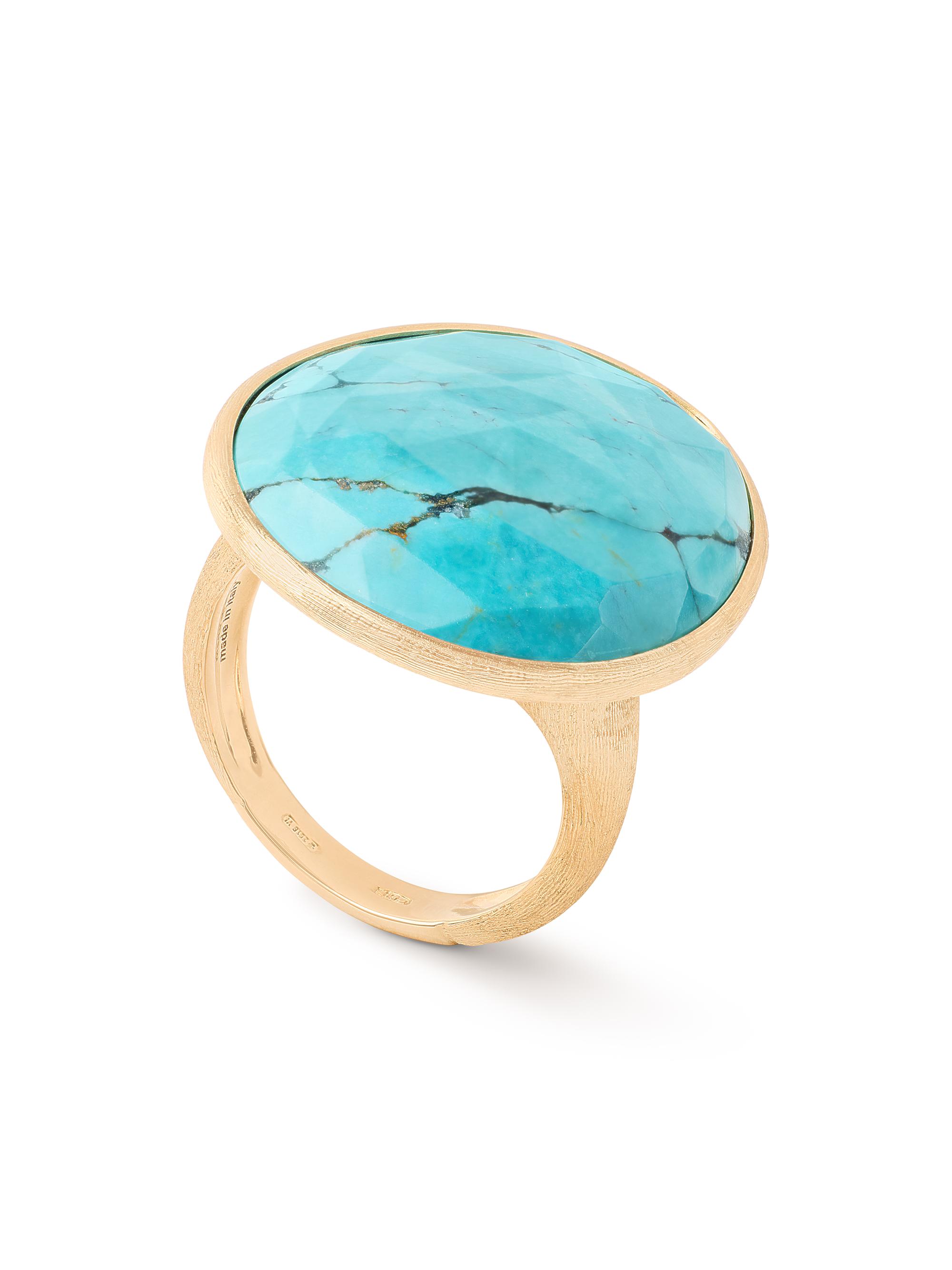 Marco Bicego Women's Lunaria Color 18K Yellow Gold & Turquoise Cocktail Ring - Turquoise