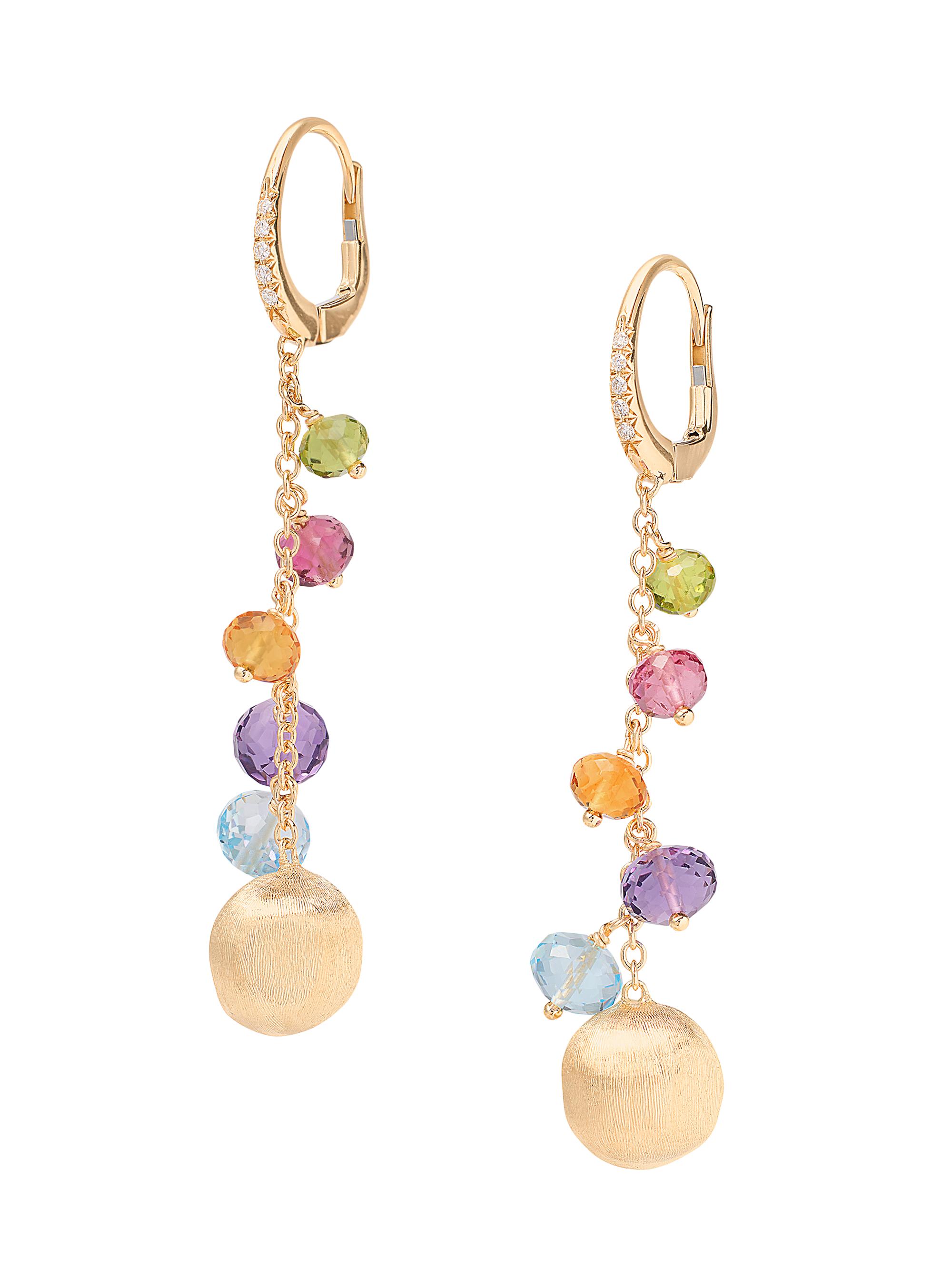 Marco Bicego Women's Africa 18K Yellow Gold & Multi-Gemstone Drop Earrings - Yellow Gold