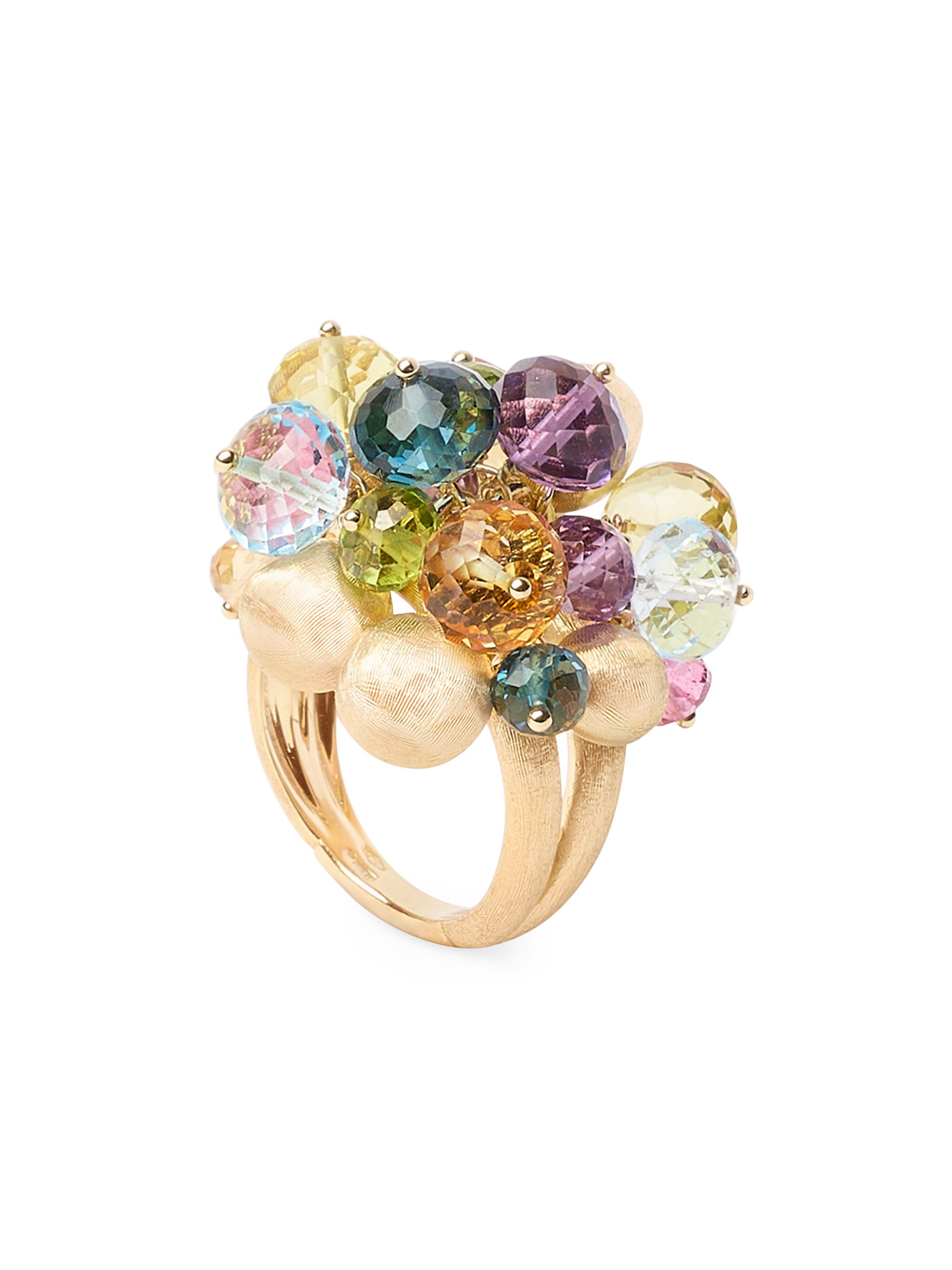 Marco Bicego Women's Africa 18K Yellow Gold & Multi-Gemstone Beaded Cocktail Ring - Yellow Gold