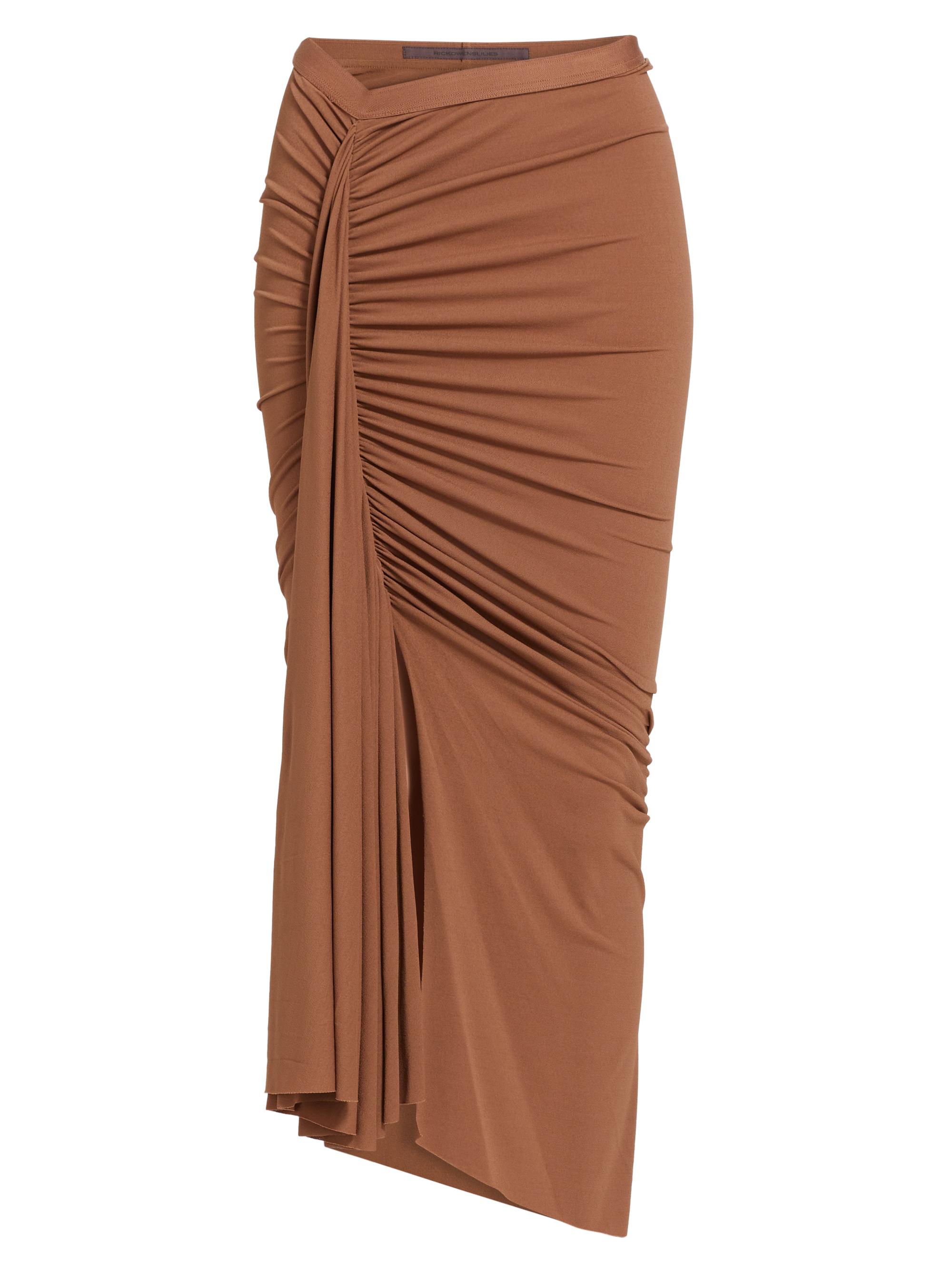 Rick Owens Lilies Women's Gonna Fog Midi-Skirt - Beige