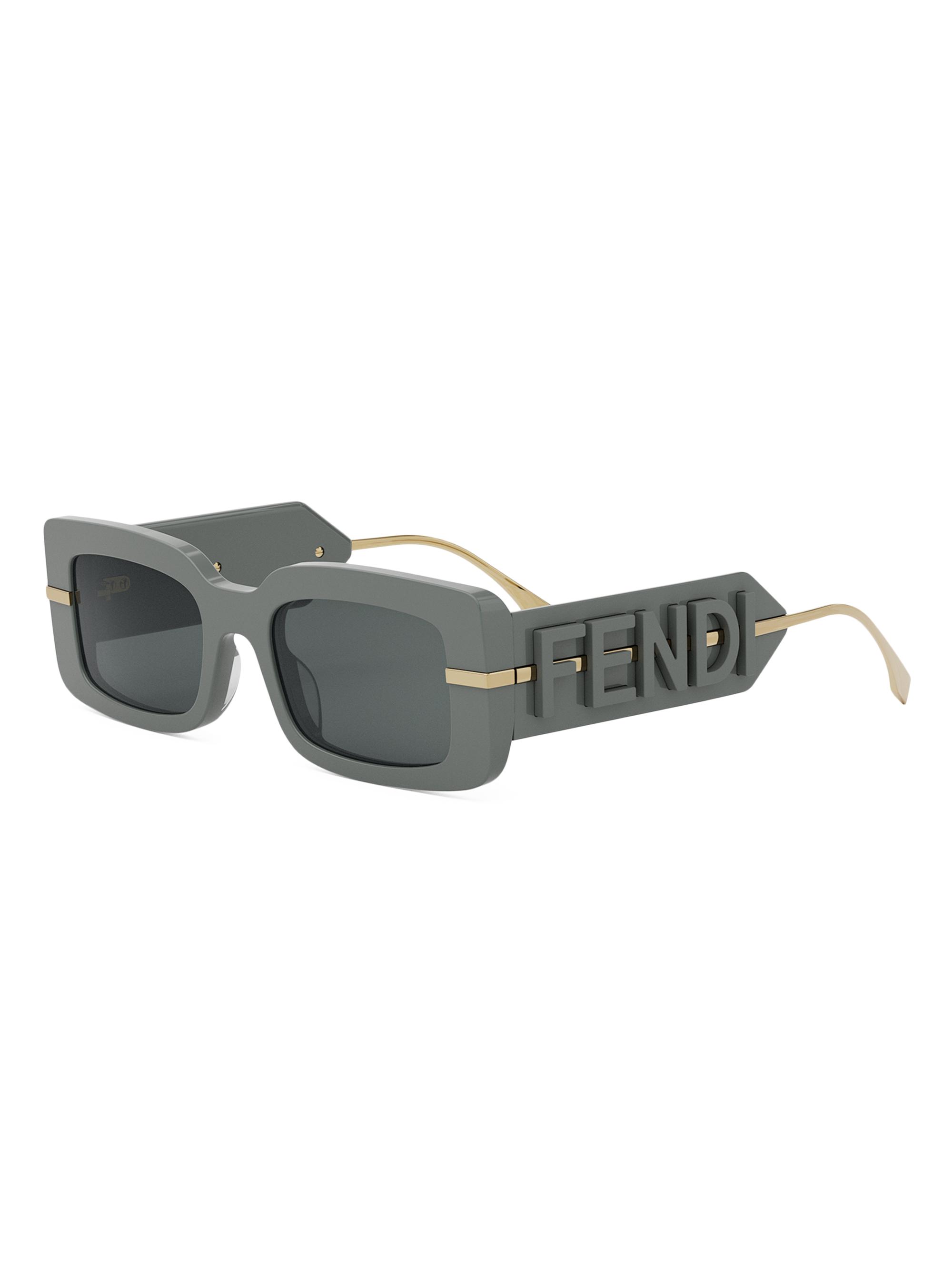 Fendi Women's Graphy 51MM Rectangular Sunglasses - Grey Dark Grey