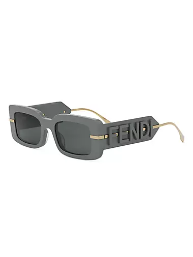 FendiGraphy 51MM Rectangular Sunglasses