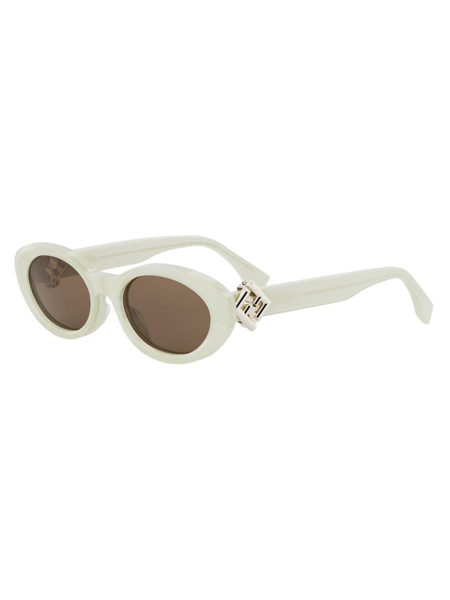 Fendi Diamond Black 53MM Oval Sunglasses | Saks Fifth Avenue