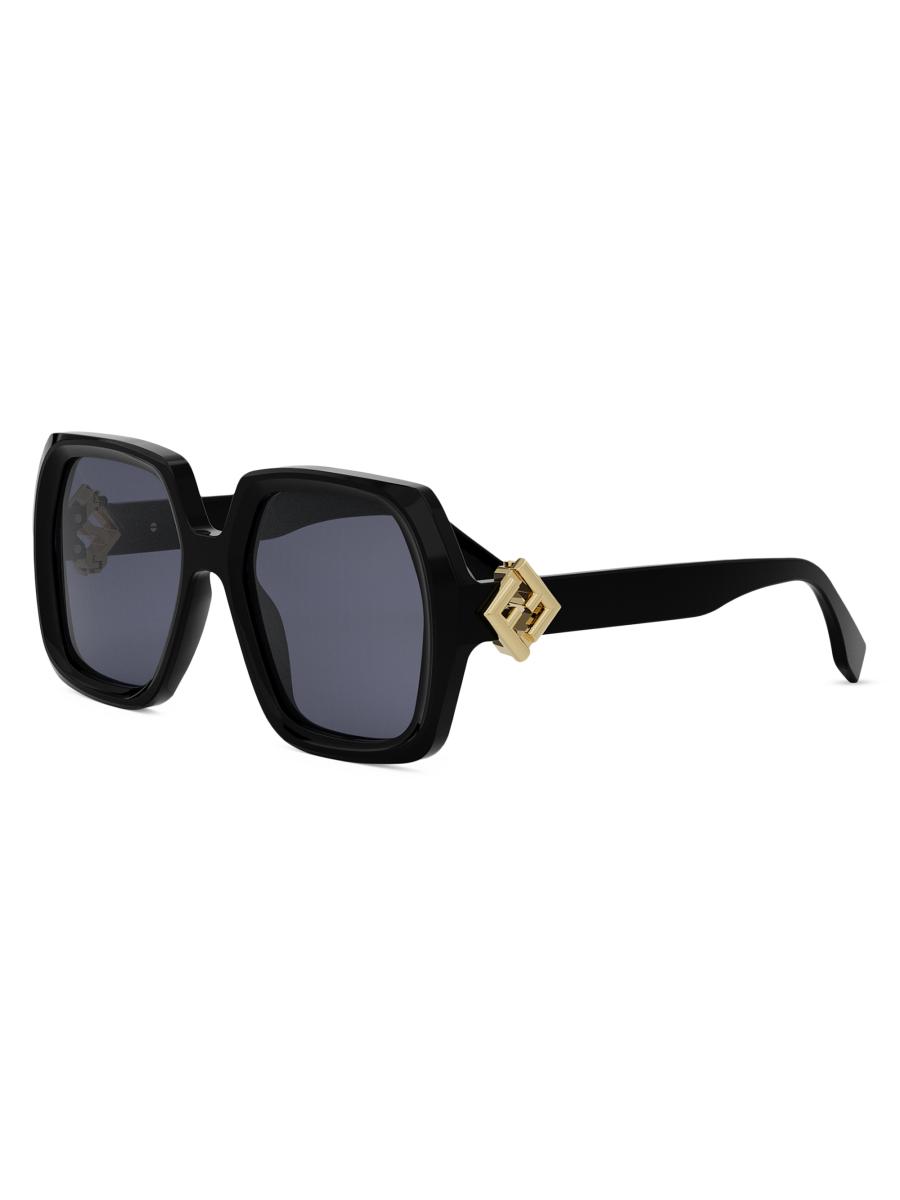 Fendi Diamond 53MM Geometric Sunglasses | Saks Fifth Avenue