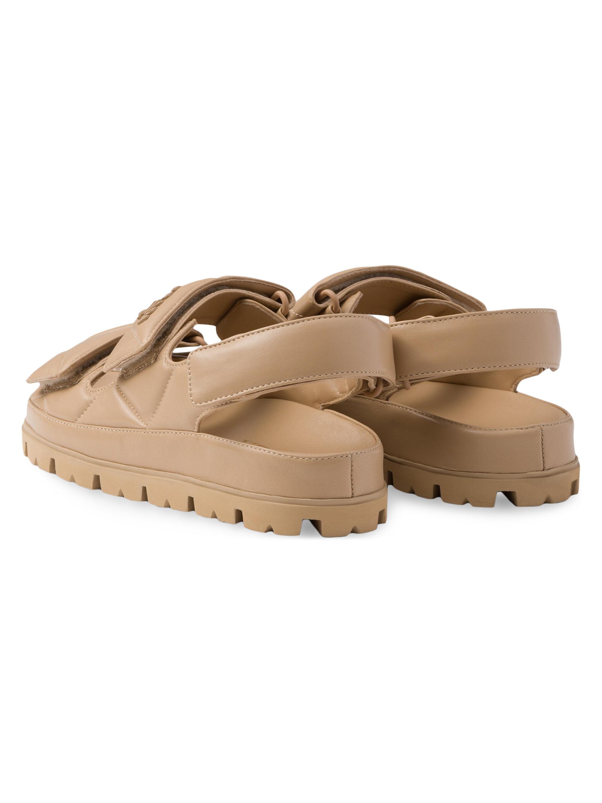 Prada Padded nappa leather sandals - Brown