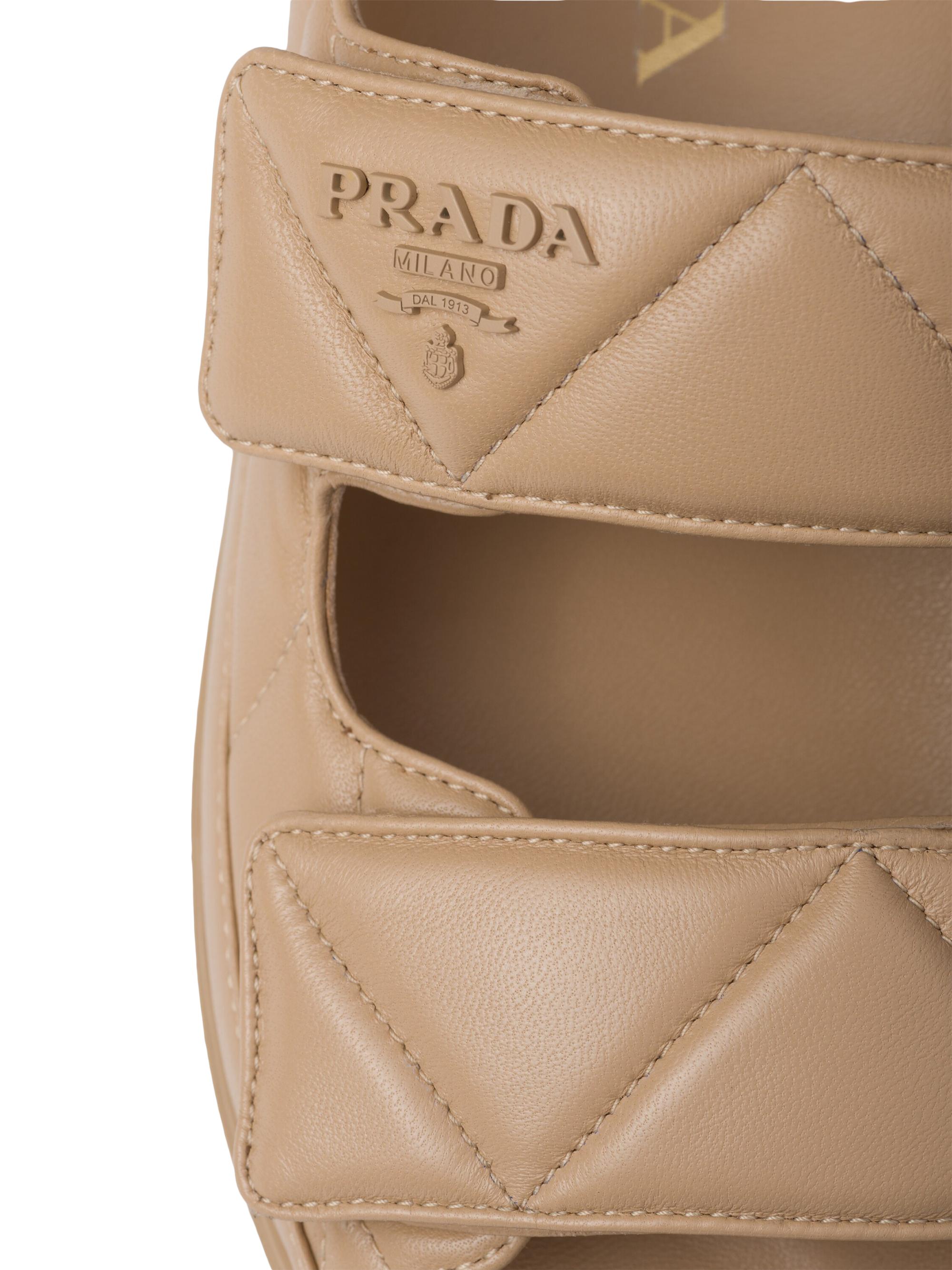 PRADAナッパ Prada Padded Nappa Leather Sandals | Saks Fifth Avenue
