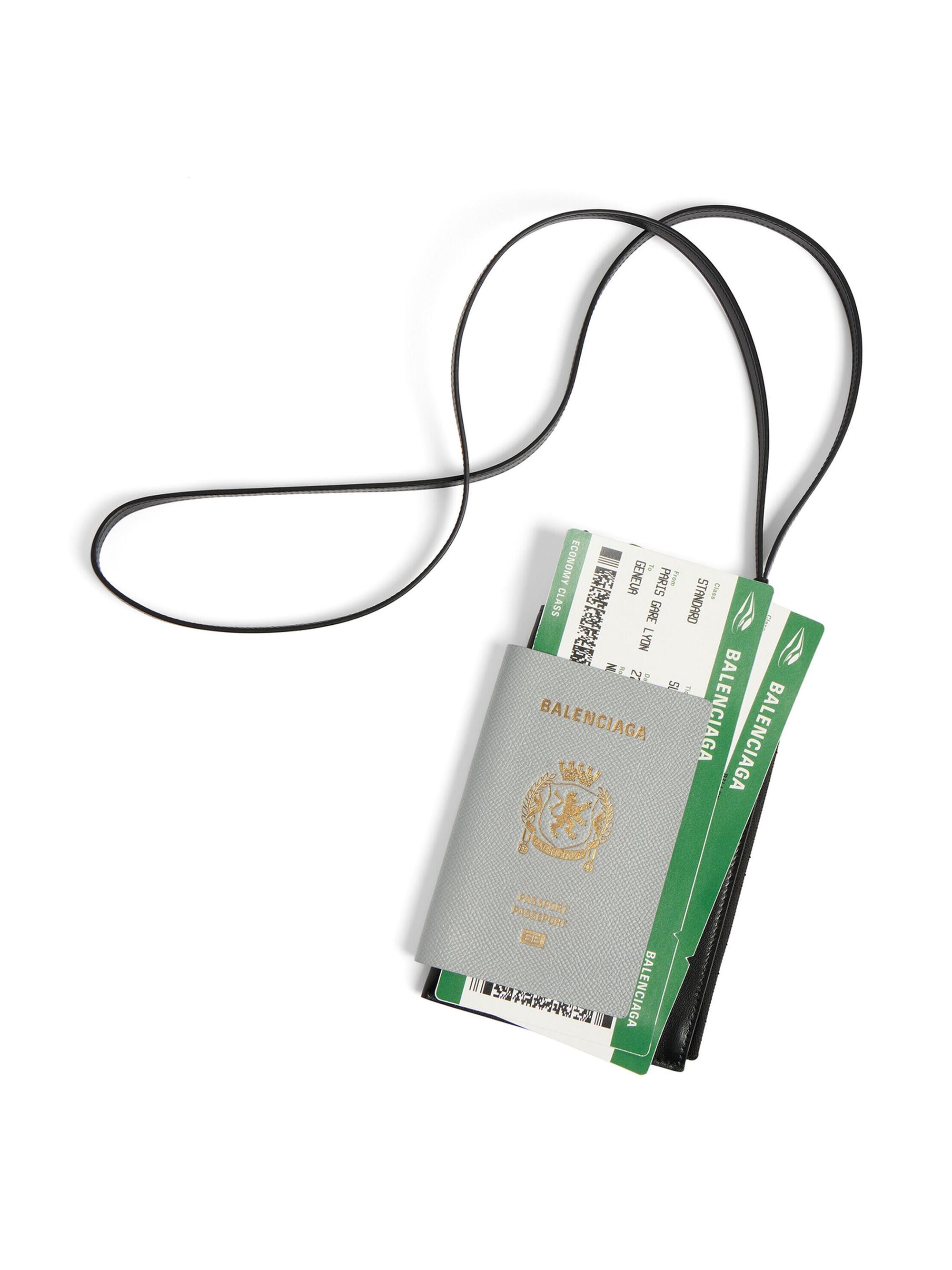 Balenciaga Men's Passport Phone Holder - Grey