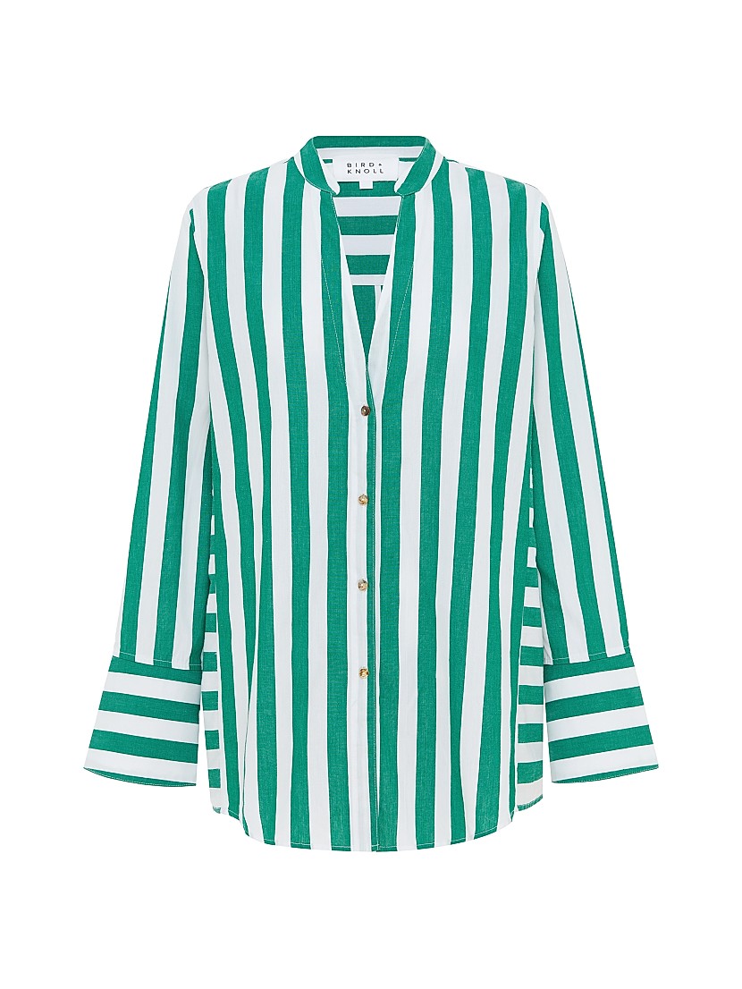 Shop Bird & Knoll Josephina Stripe Cotton Voile Shirt | Saks Shop Bird & Knoll Josephina Stripe Cotton Voile Shirt | Saks