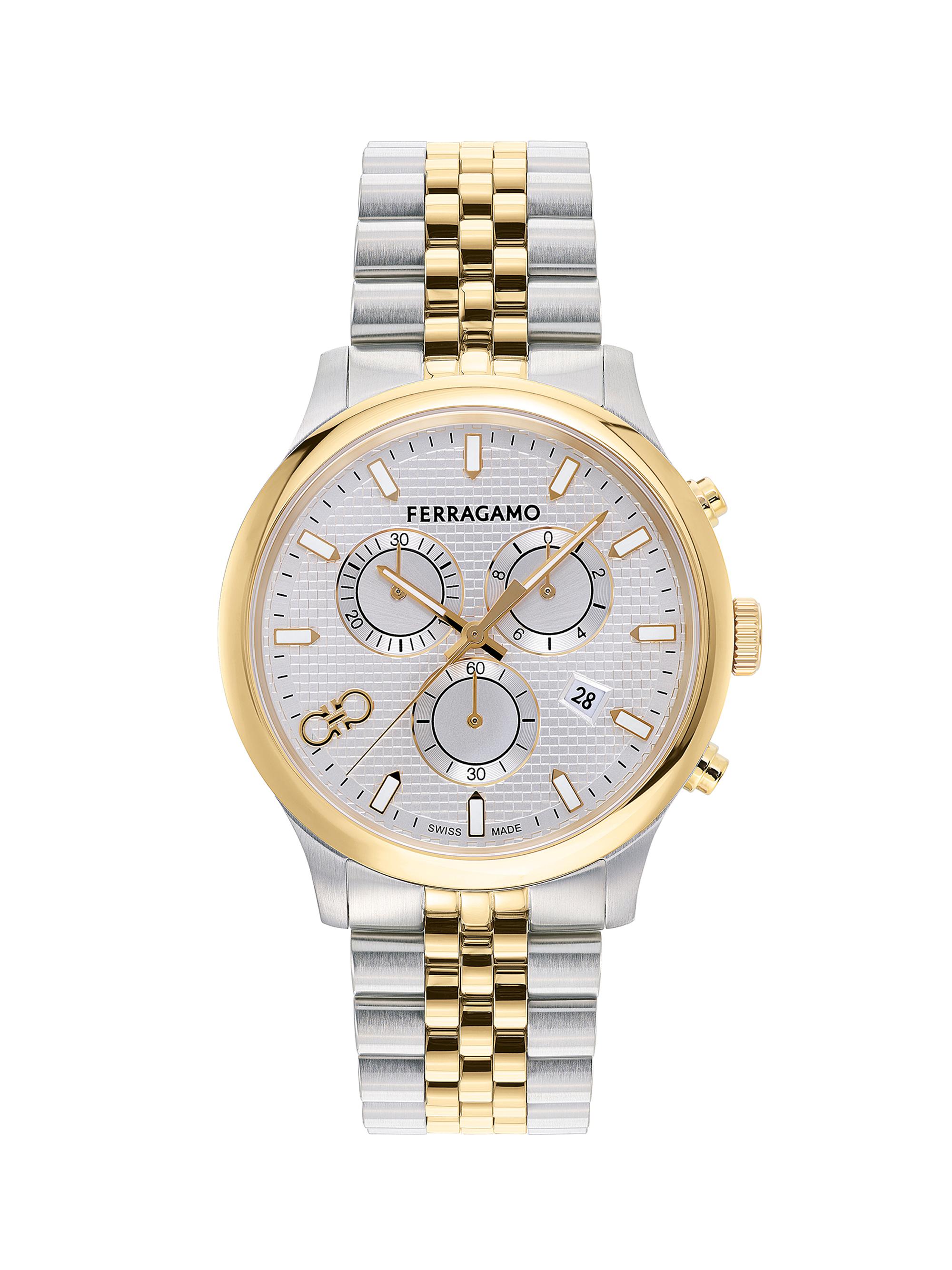 FERRAGAMO Men's Duo Chrono Stainless Steel Bracelet Watch/42MM - Two Tone