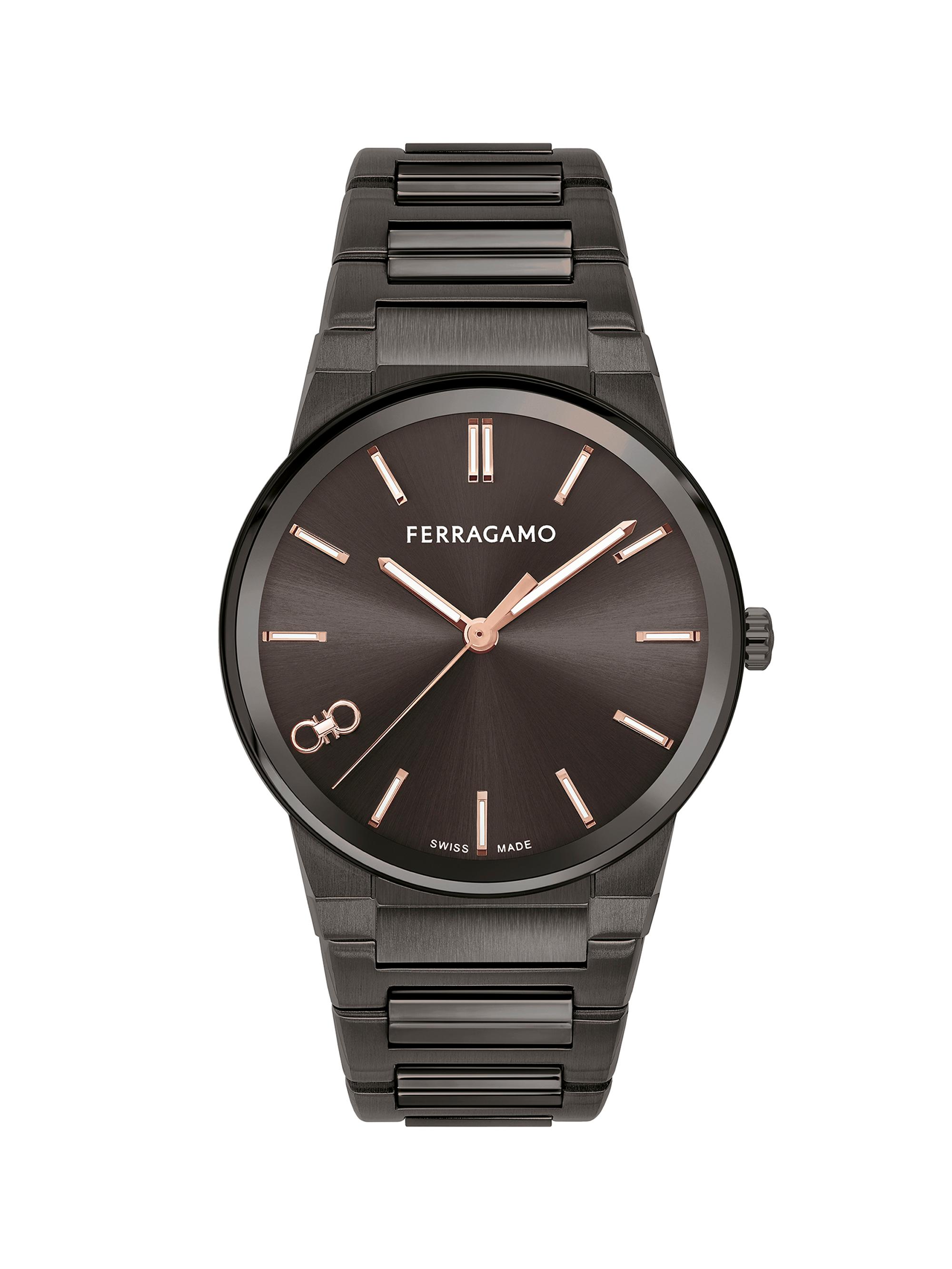 FERRAGAMO Nima Stainless Steel & Silicone Strap Watch/ 46MM | Saks