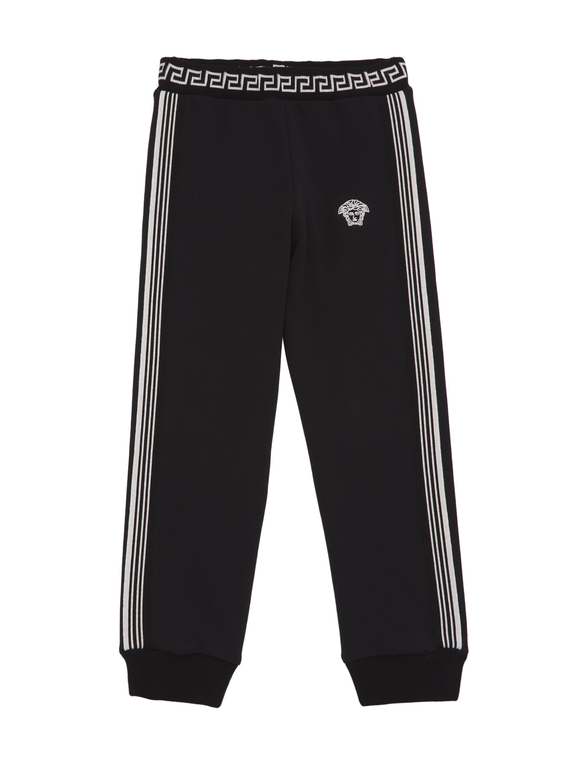 Versace Little Boy's & Boy's Striped Fleece Sweatpants - Black