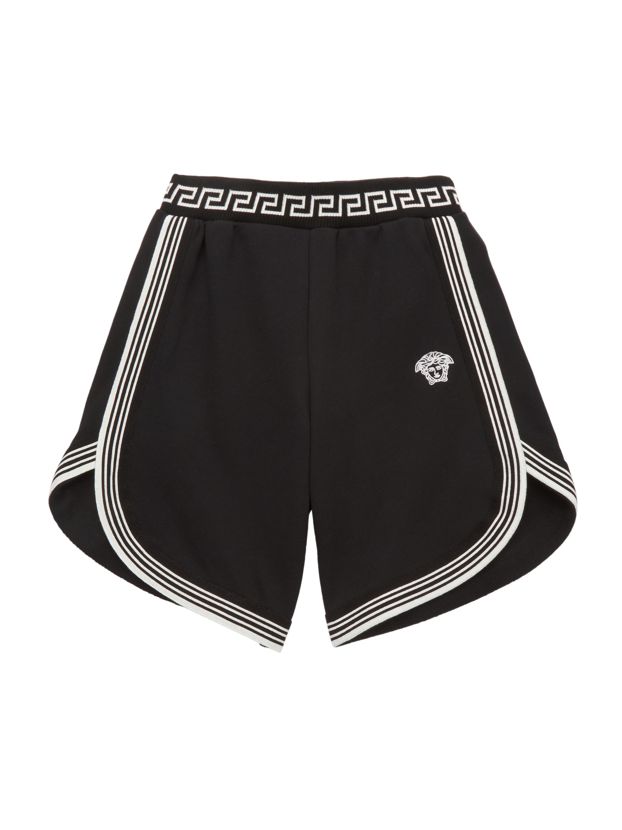 Versace Little Boy's & Boy's Medusa Embroidered Fleece Shorts - Black
