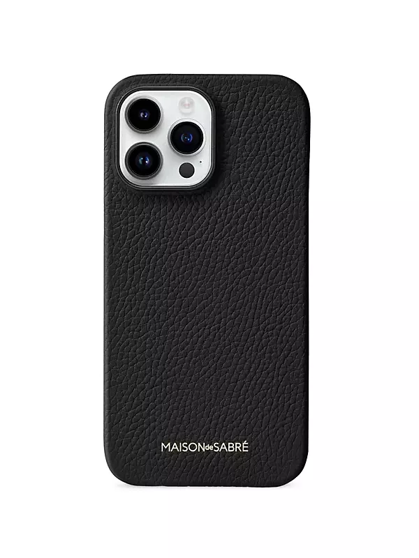 Shop Maison de Sabre Leather Phone Case (iPhone 15 Pro Max) | Saks 
