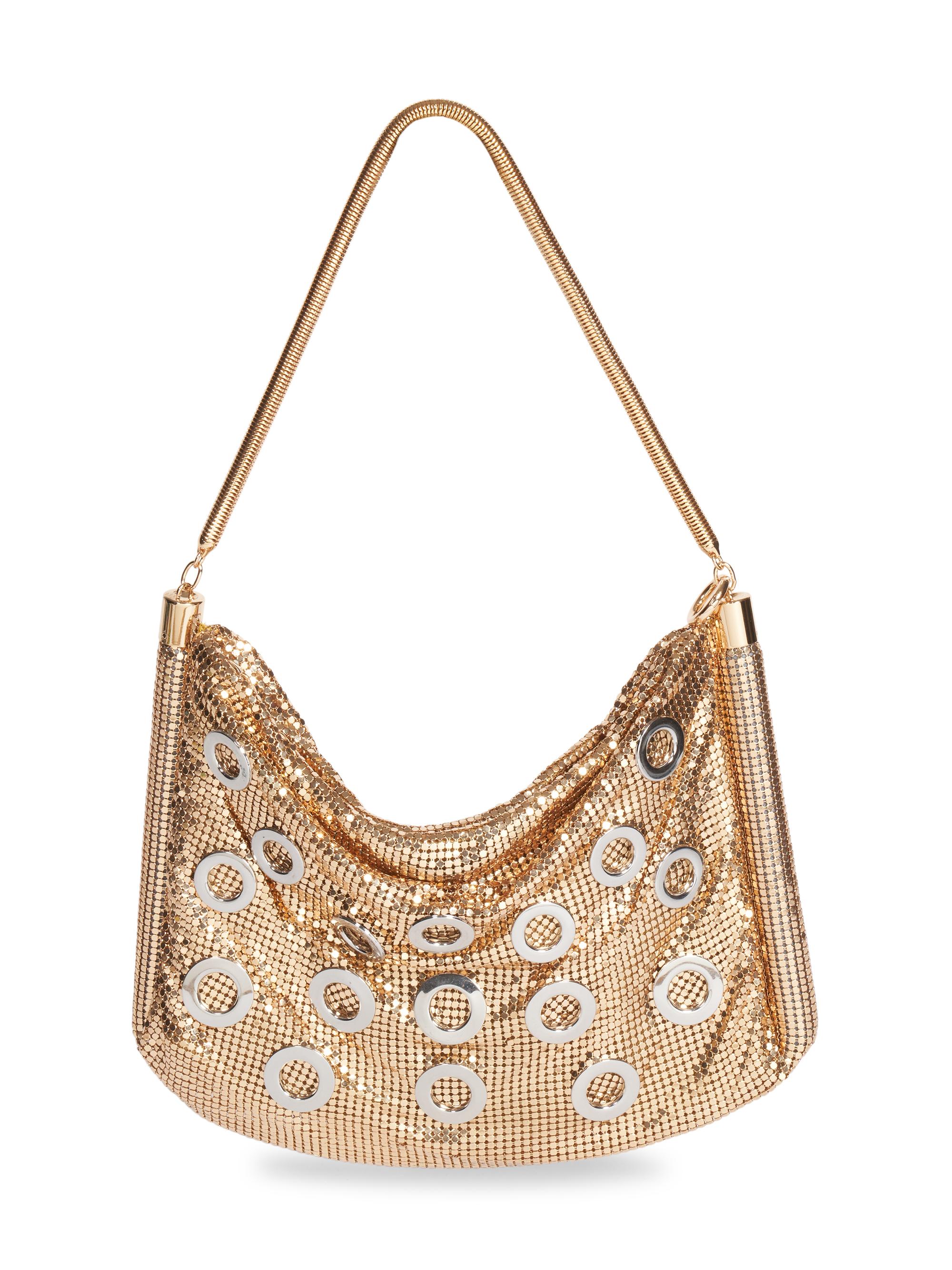Rabanne Women's Sunkist Pixel Tube Shoulder Bag - Gold