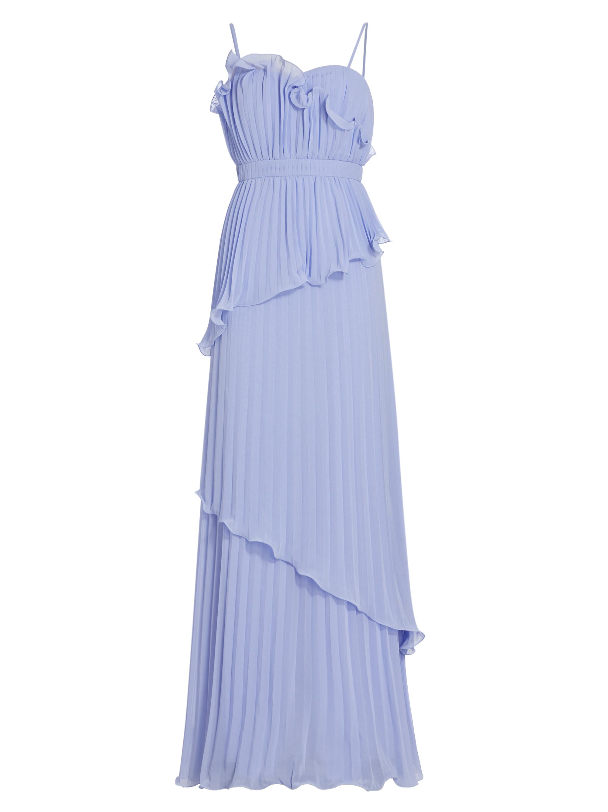 Amur Women's Cassy Pleated Tiered Gown - Grape Hyacinth