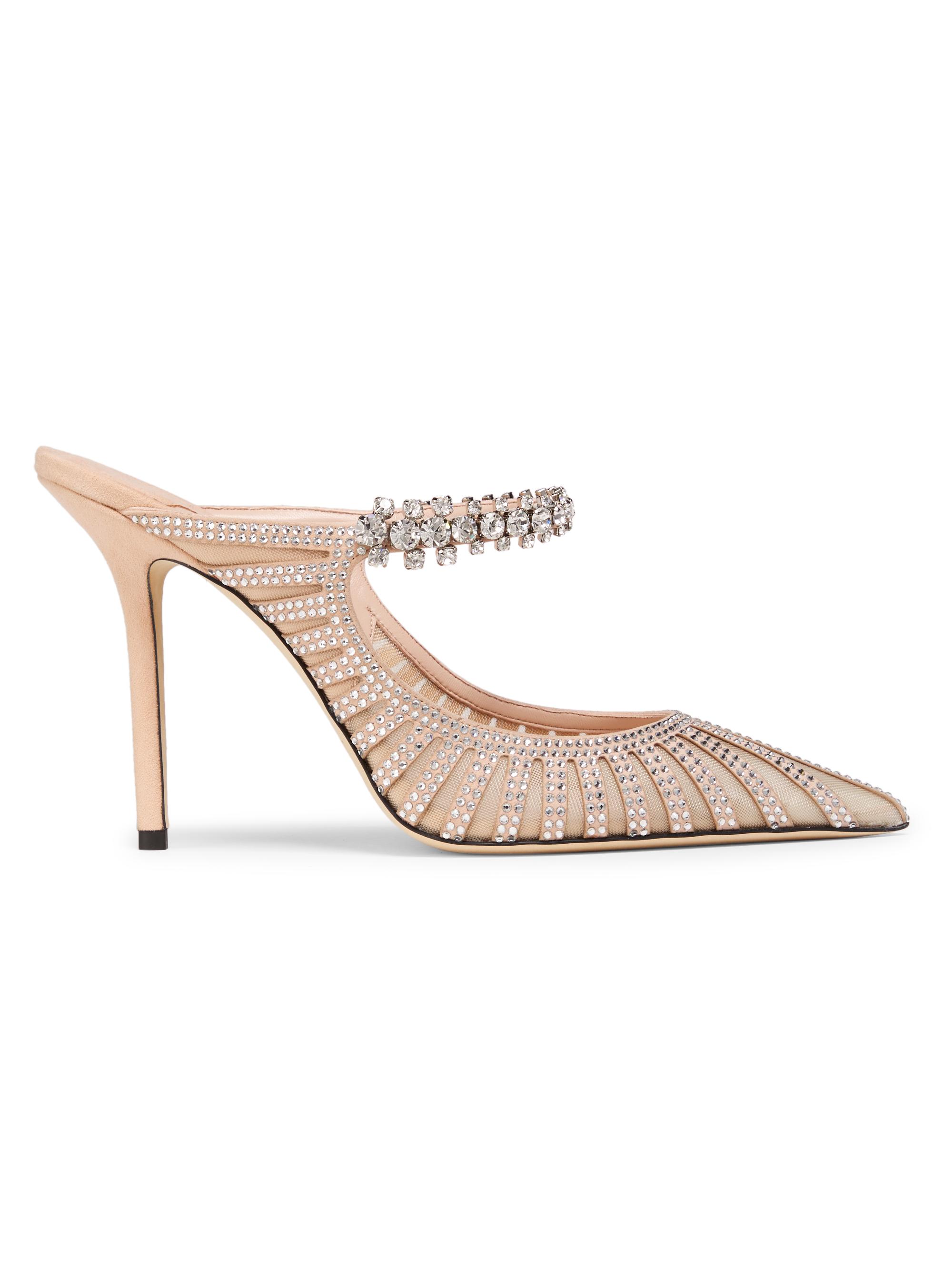 JIMMY CHOO｜Bing 100mm ビジュートリムミュール（ボルドー） 0400020989382_MACARONMIX?wid=