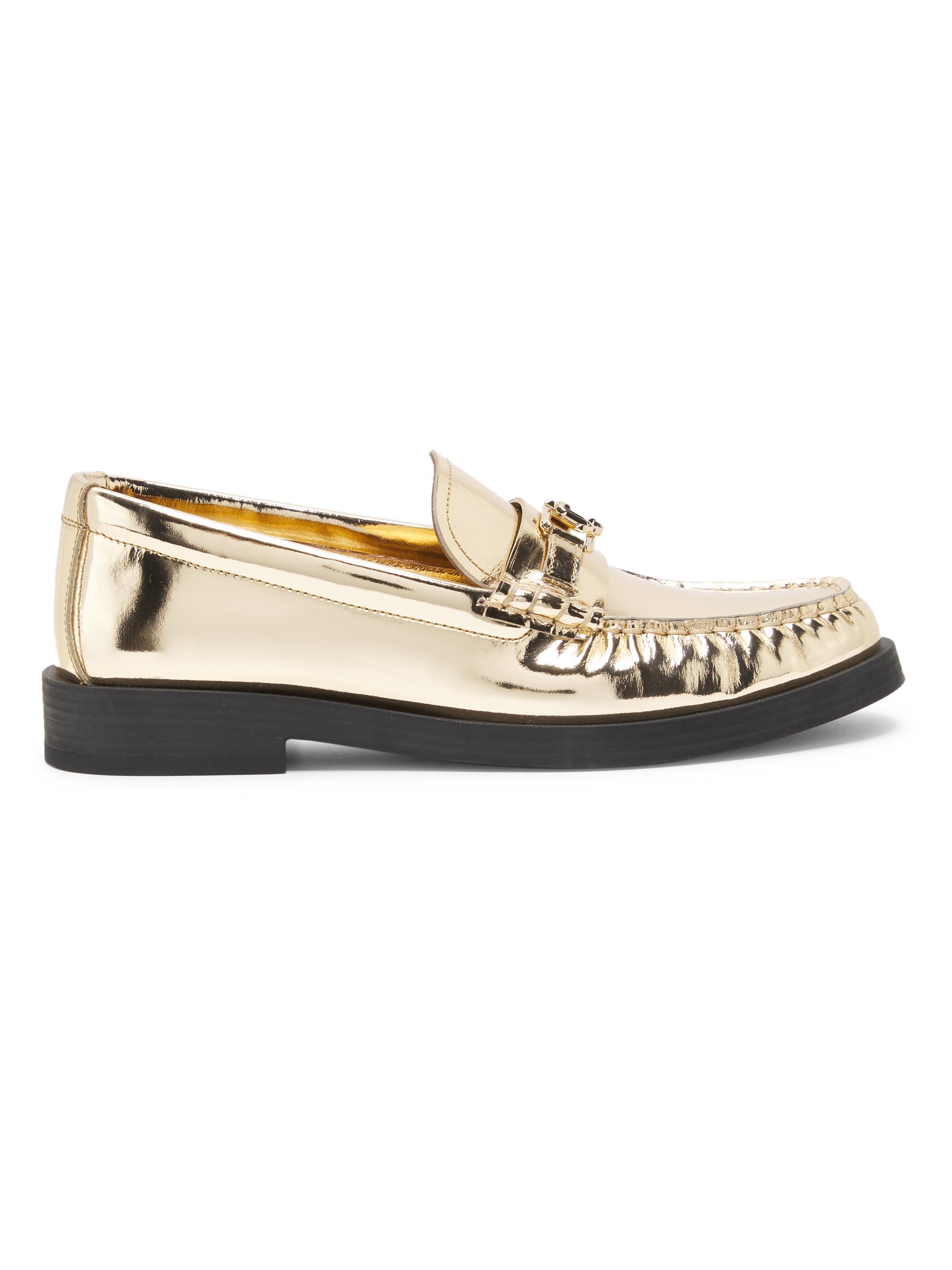 Jimmy Choo Women's Addie Metallic Leather Loafers - Gold
