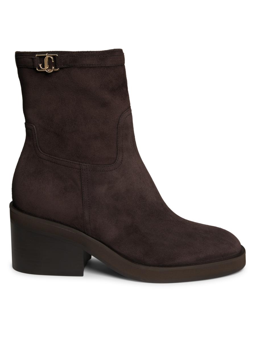 CC Ankle Boots 70mm Yellow Orange Suede