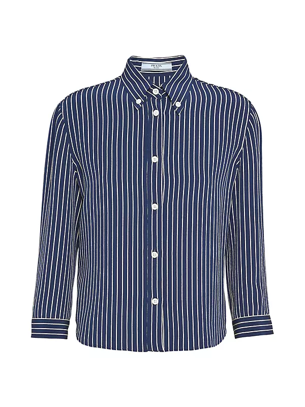 Shop Prada Striped Marocain Shirt | Saks Fifth Avenue