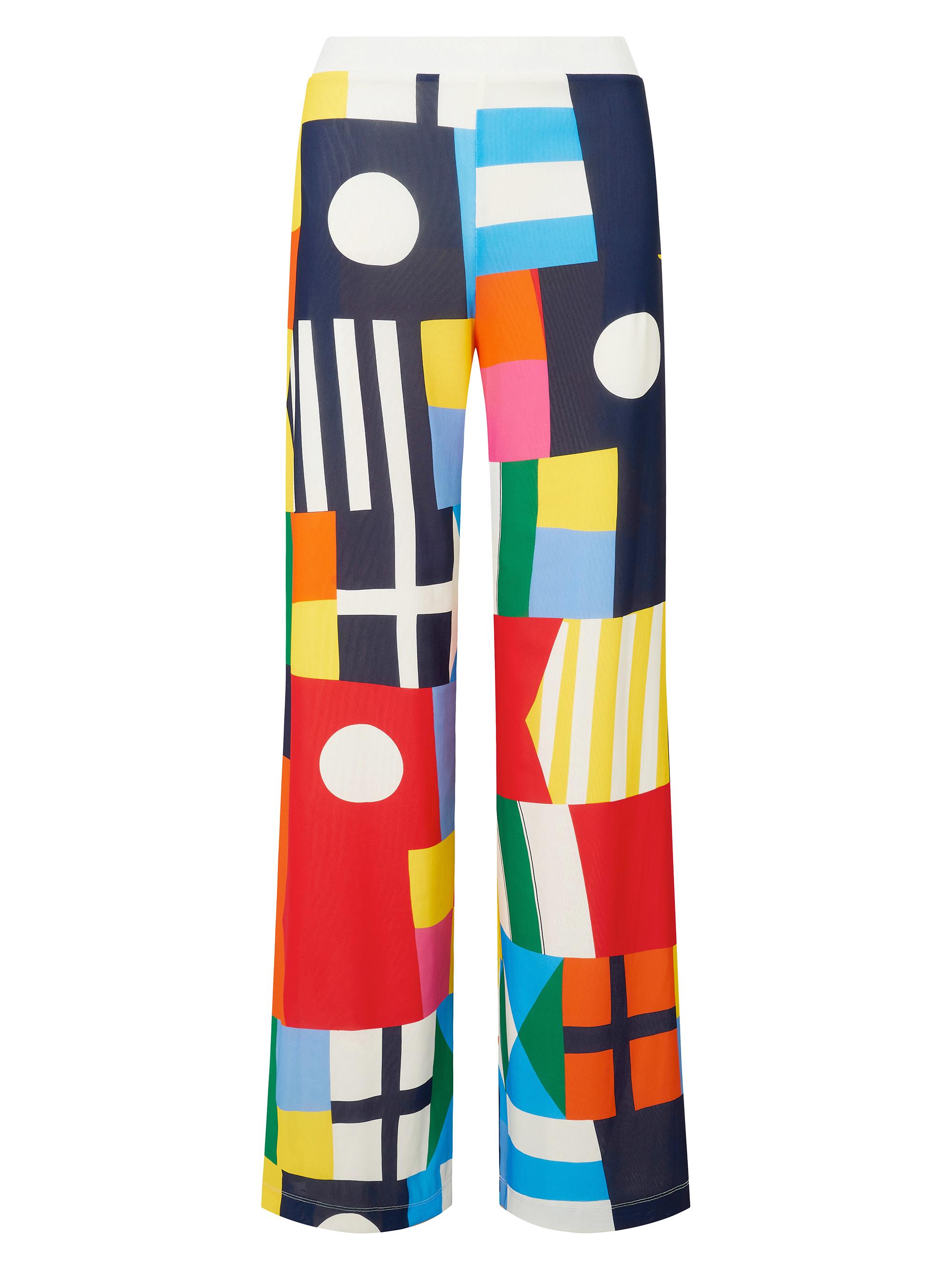 Staud Women's Copano Flag Mesh Wide-Leg Pants - Sails Up