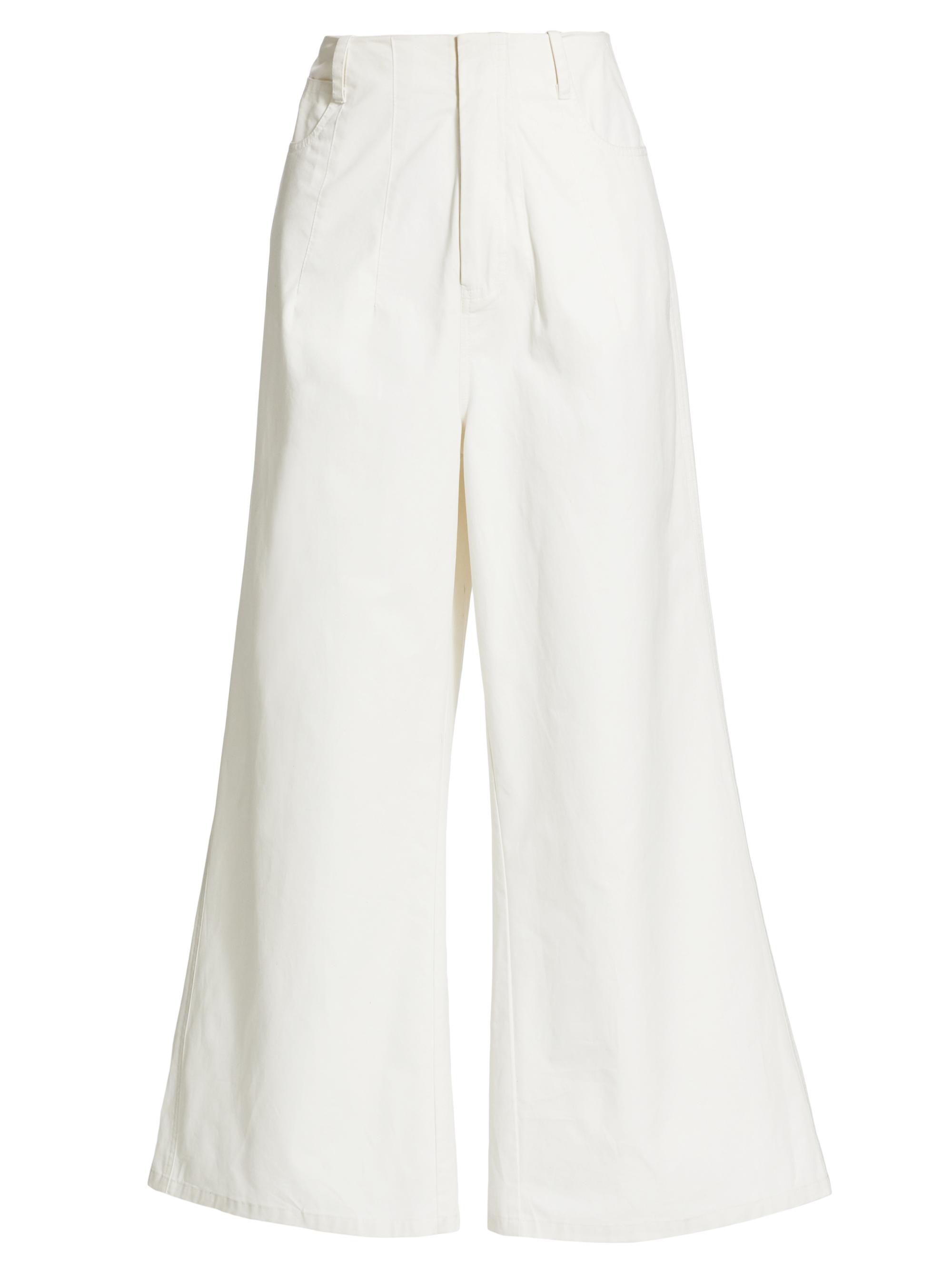 Staud Women's Luca Stretch Cotton Wide-Leg Crop Pants -