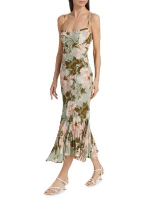 Reformation Aiko Floral Midi-Dress | Saks Fifth Avenue