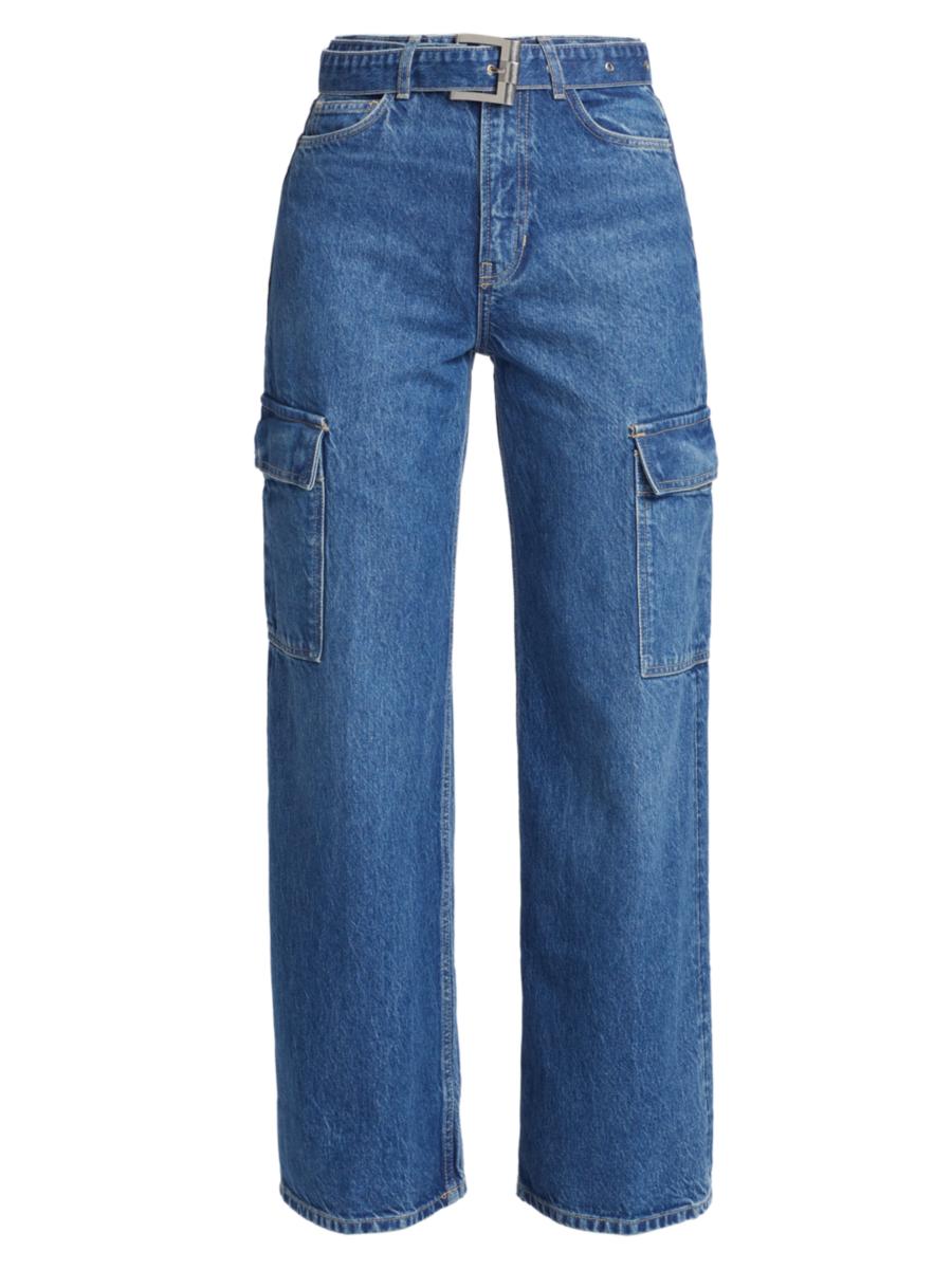 Shop Reformation Cary Belted Cargo Jeans | Saks Fifth Avenue