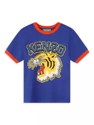 BOSS Kidswear logo-print cotton T-Shirt - Blue