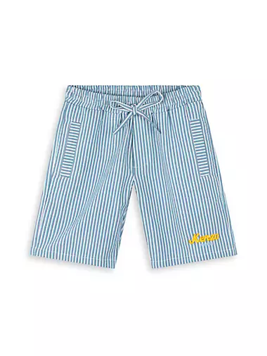 Little Boy's & Boy's Striped Cotton-Blend Shorts