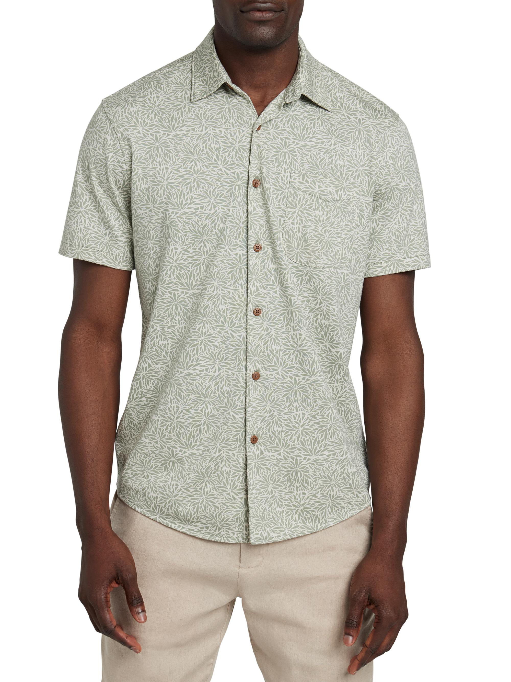 Faherty Brand Men's Reserve Pima Cotton Shirt - Olive Frond