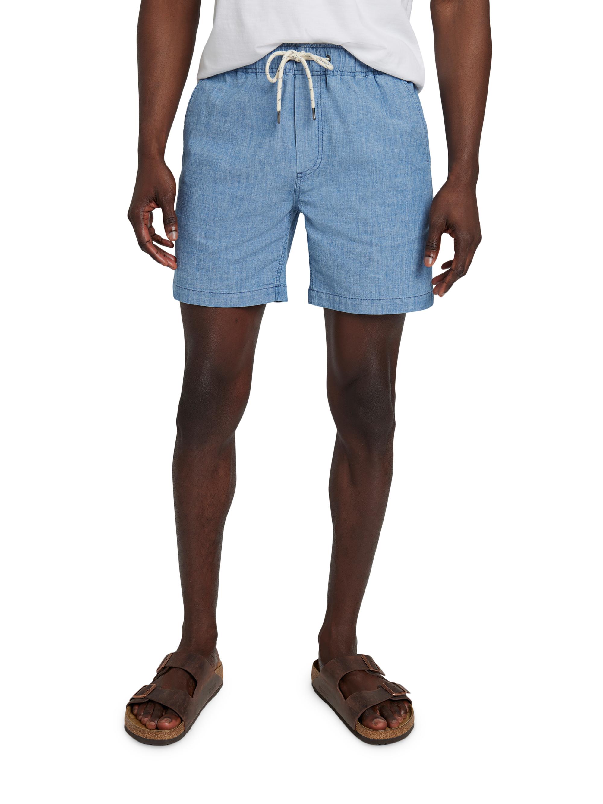 Faherty Brand Men's Linen Drawstring Shorts - Sherwood Creek Indigo