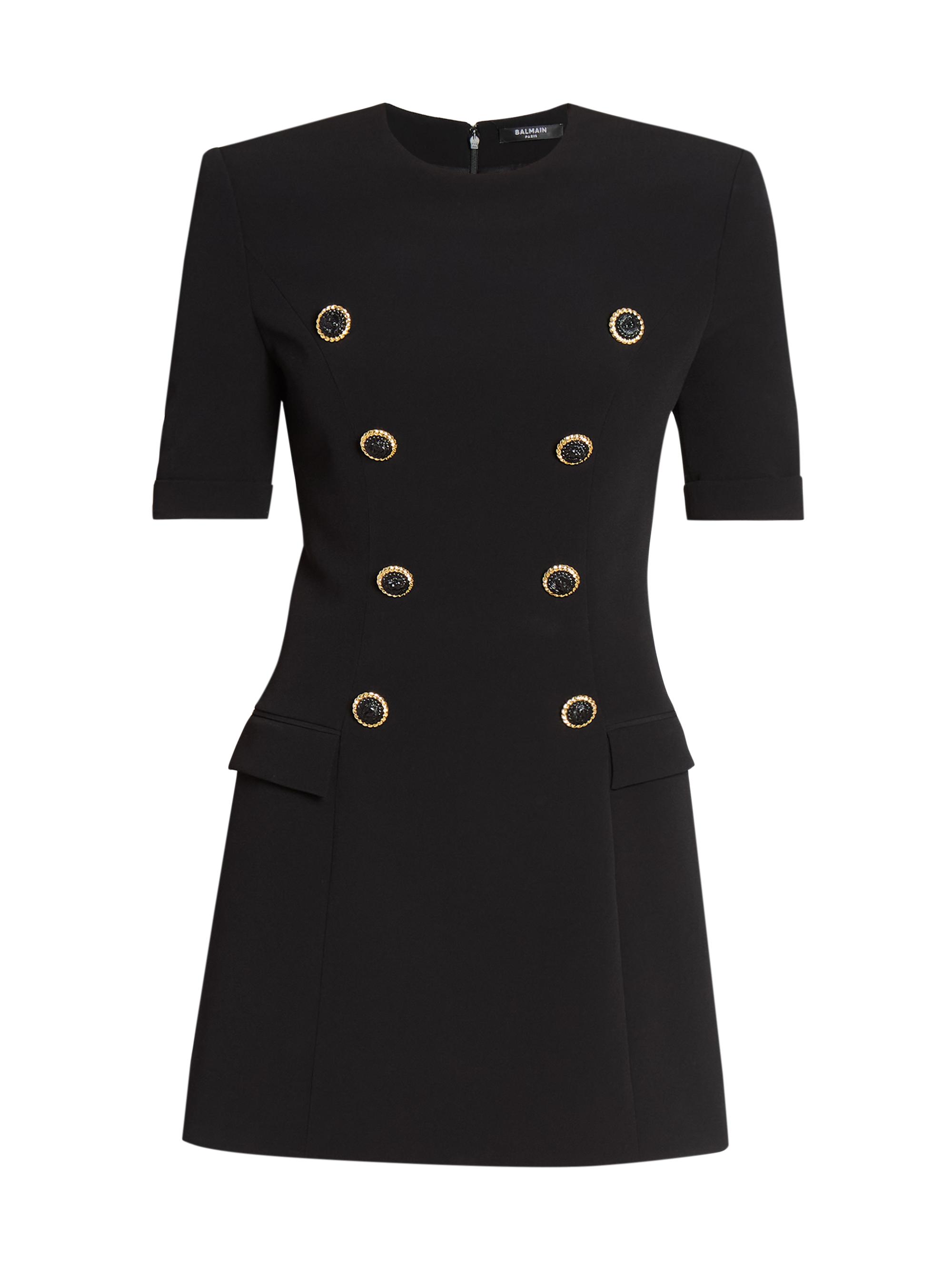 Balmain Crepe Eight-Button Minidress | Saks Fifth Avenue