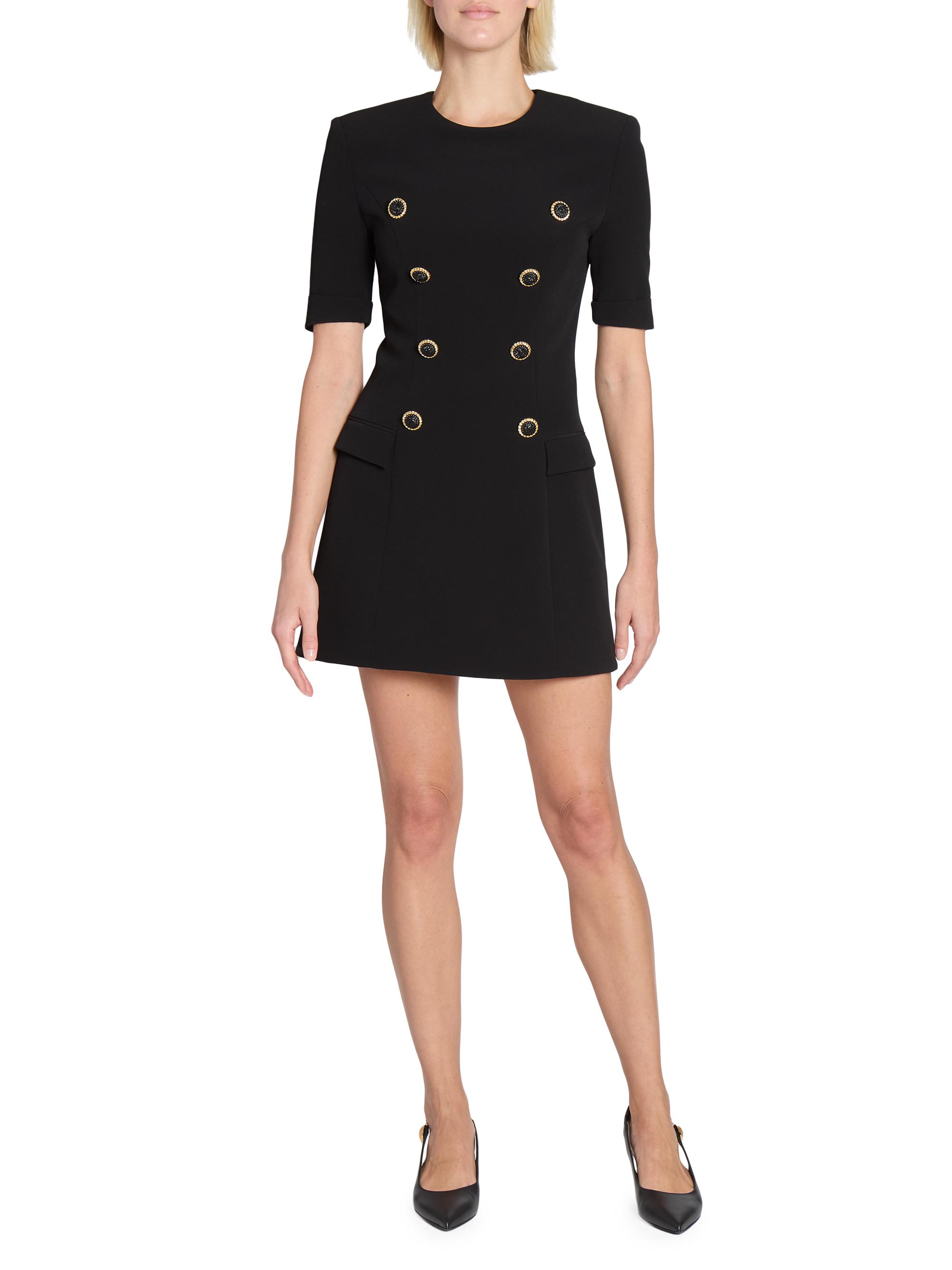 Balmain Crepe Eight-Button Minidress | Saks Fifth Avenue