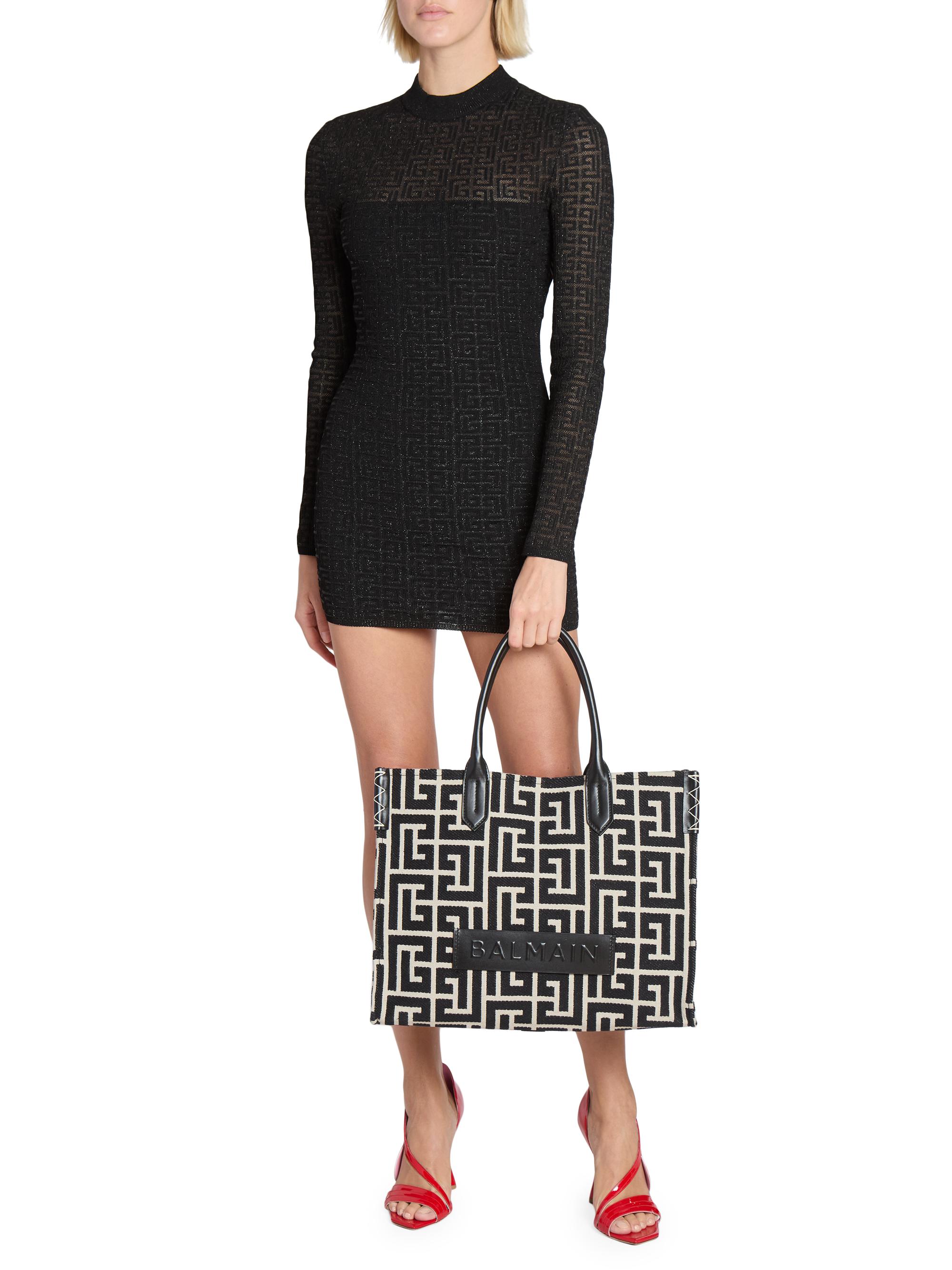 BALMAIN ロゴ入りノースリーブミニワンピース BALMAIN ロゴ入りノースリーブミニワンピース Balmain logo-jacquard