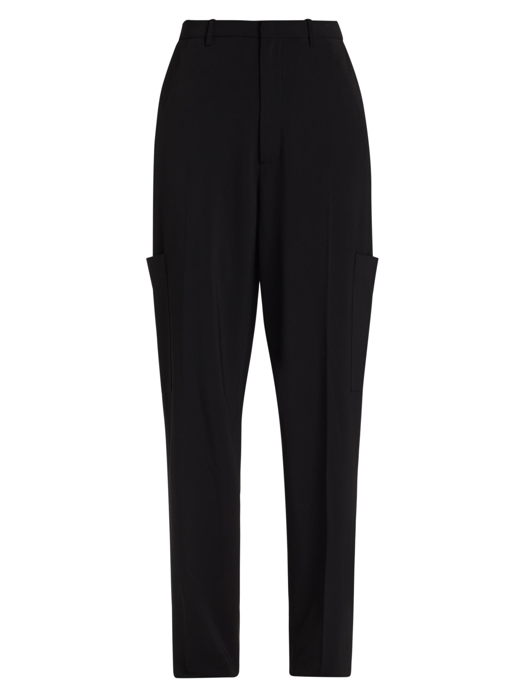 LaPointe Women's Matte Crepe Cargo Trousers - Black