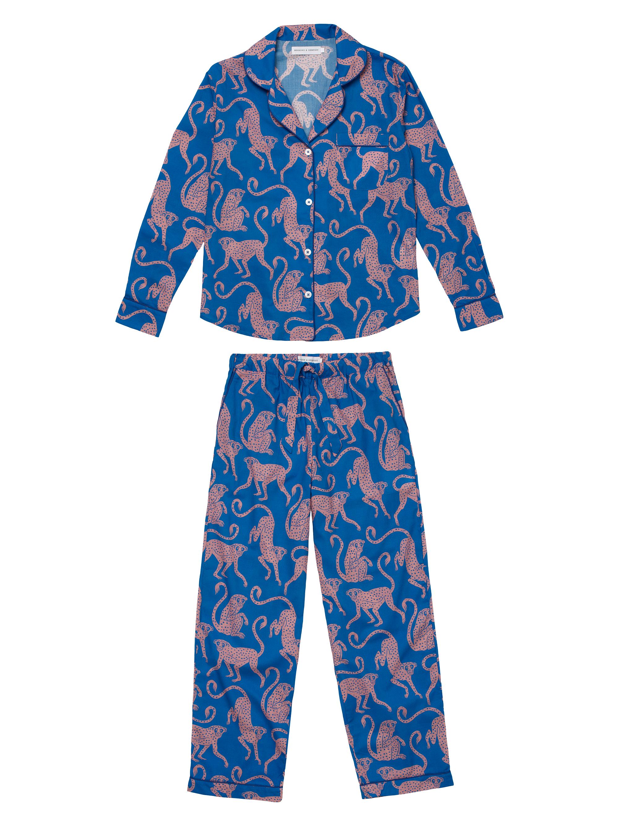 Desmond & Dempsey Women's Chango Print Pajama Set - Blue Pink