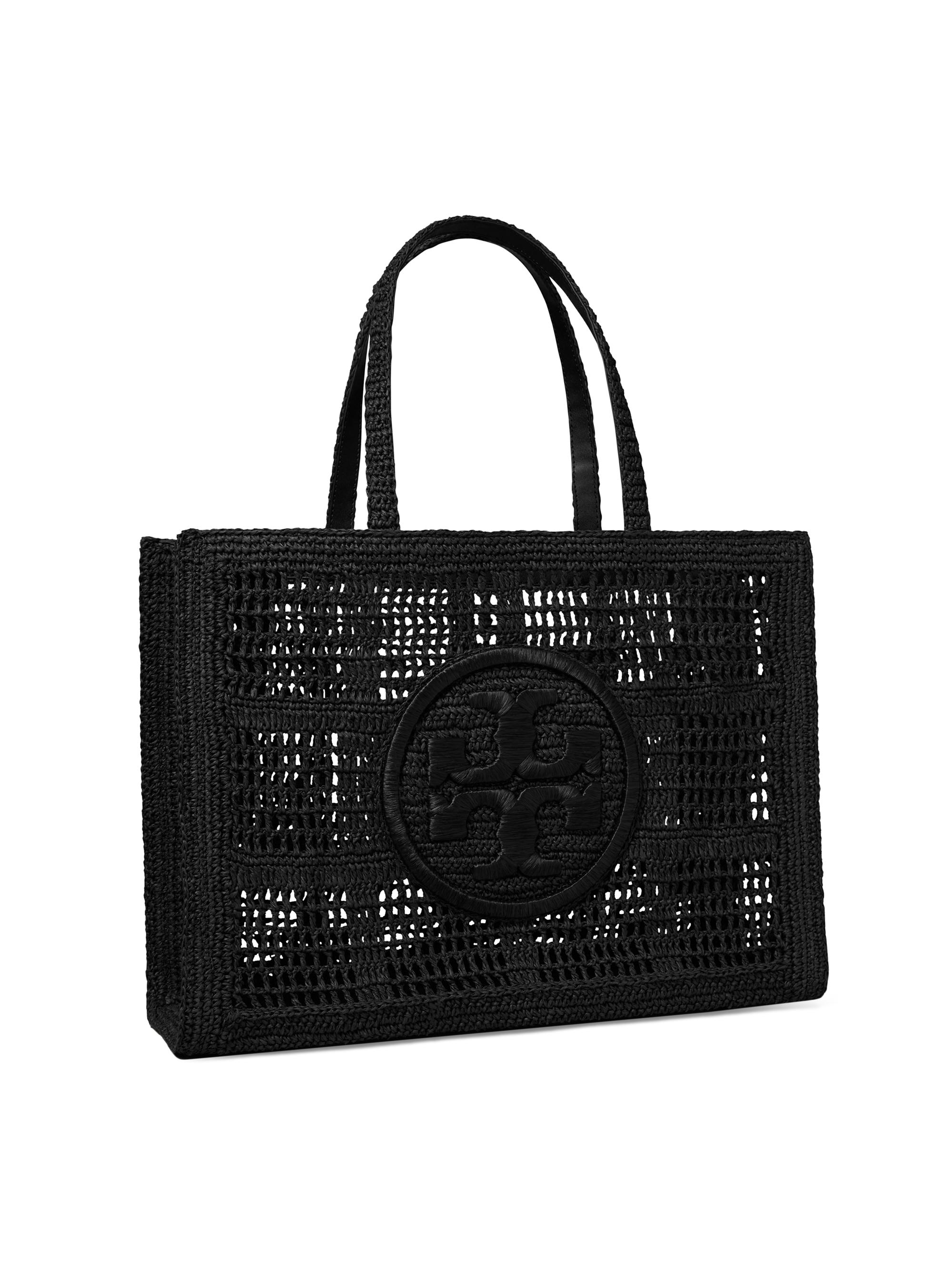 TORY BURCH⭐︎かごバッグ トートバッグ ブラック 裏地付き Tory Burch Large Ella Crochet Tote Bag | Saks Fifth Avenue