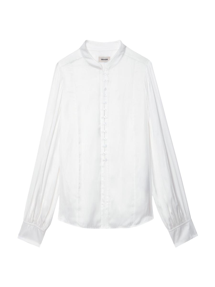 Zadig & Voltaire Twina Satin Button-Front Shirt | Saks Fifth