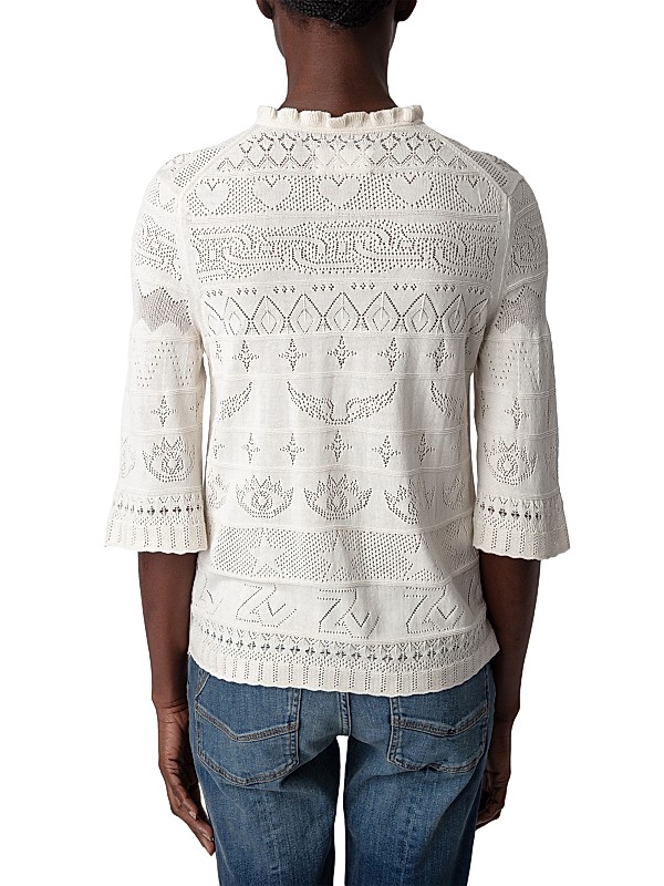 Shop Zadig & Voltaire Taho Dentelle Cotton Tunic Blouse Shop Zadig & Voltaire Taho Dentelle Cotton Tunic Blouse