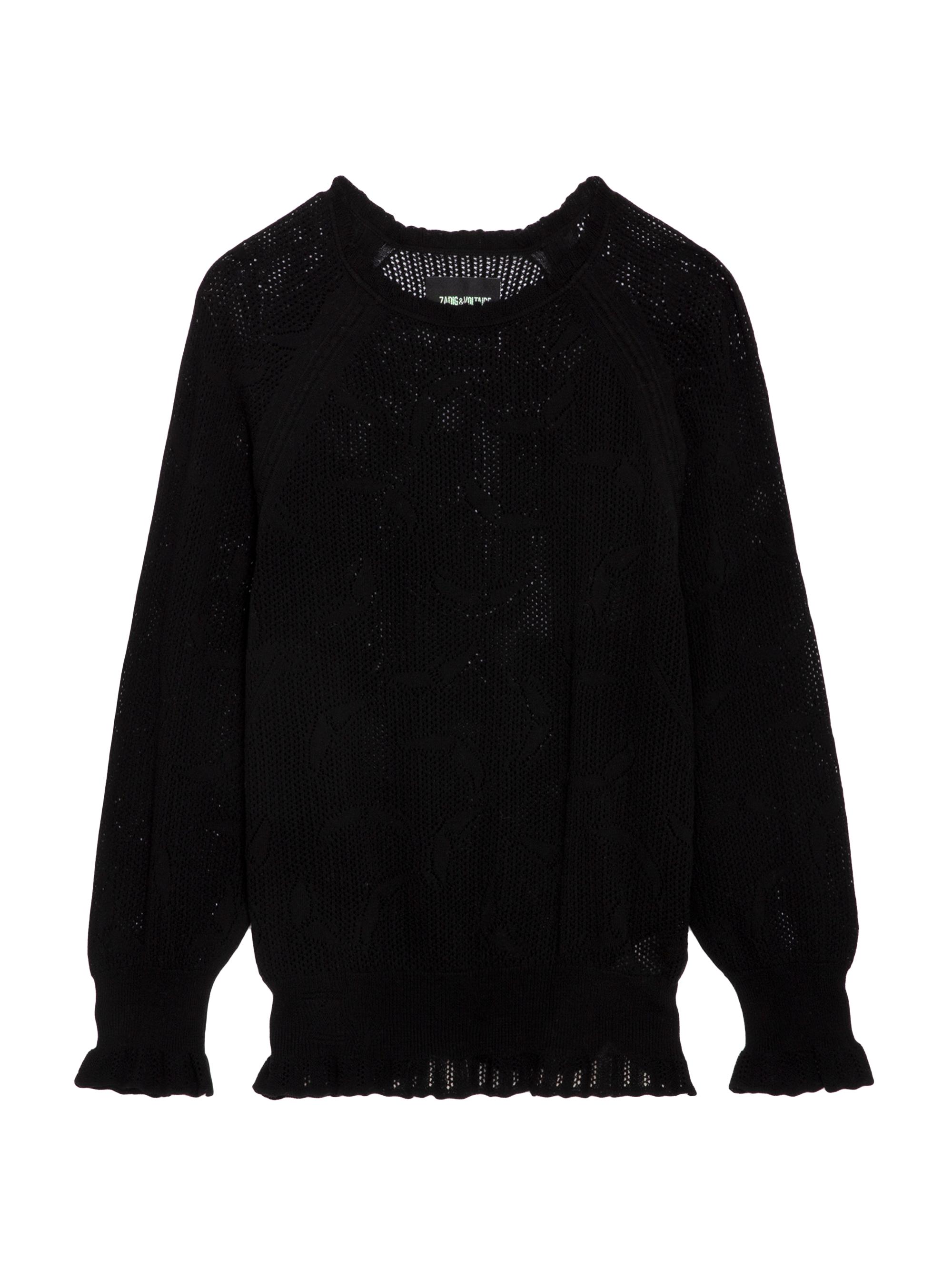 Shop Zadig & Voltaire Moria Cotton Dentelle Knit Sweater | Saks 