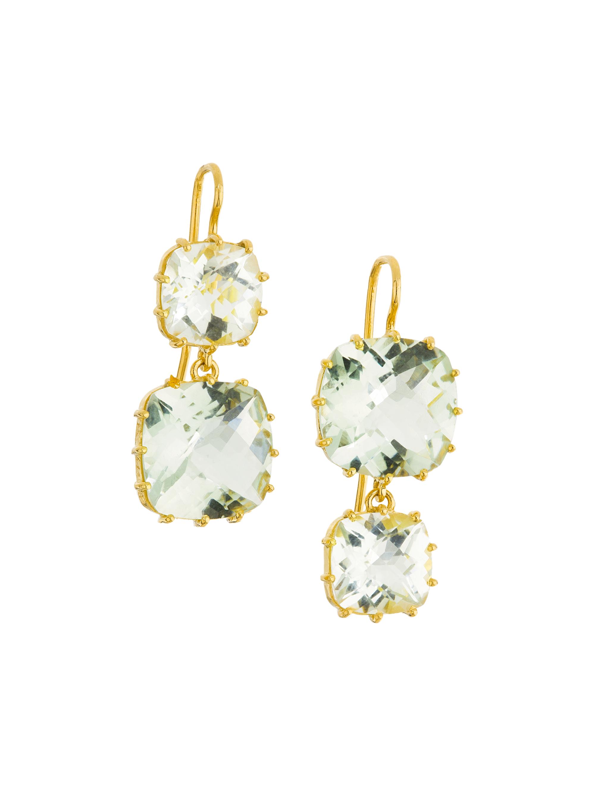 Renee Lewis Women's 18K Yellow Gold & Aquamarine Inverted Drop Earrings - Yellow Gold