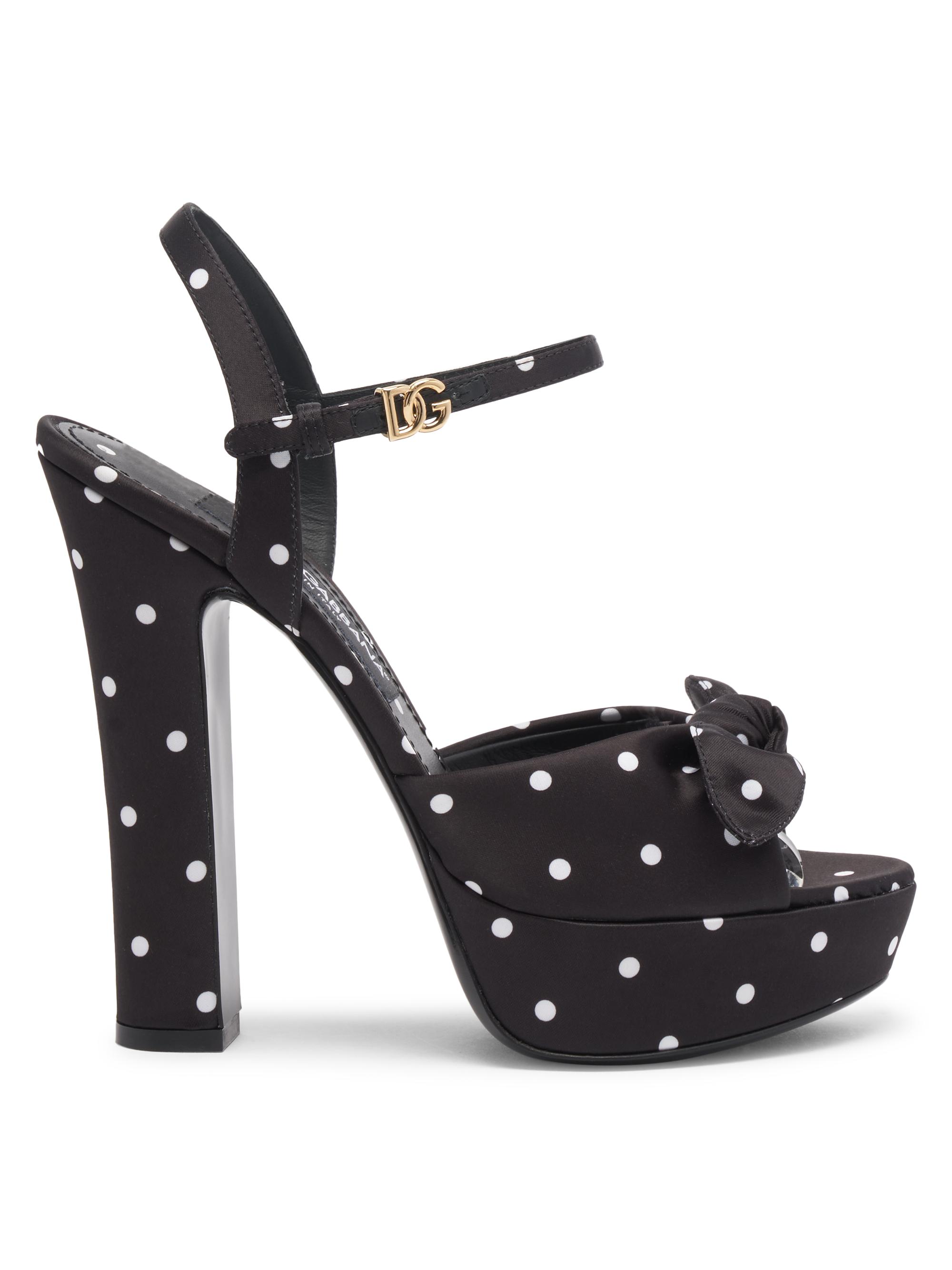Dolce&Gabbana Kira 135MM Polka Dot Platform Sandals | Saks Fifth