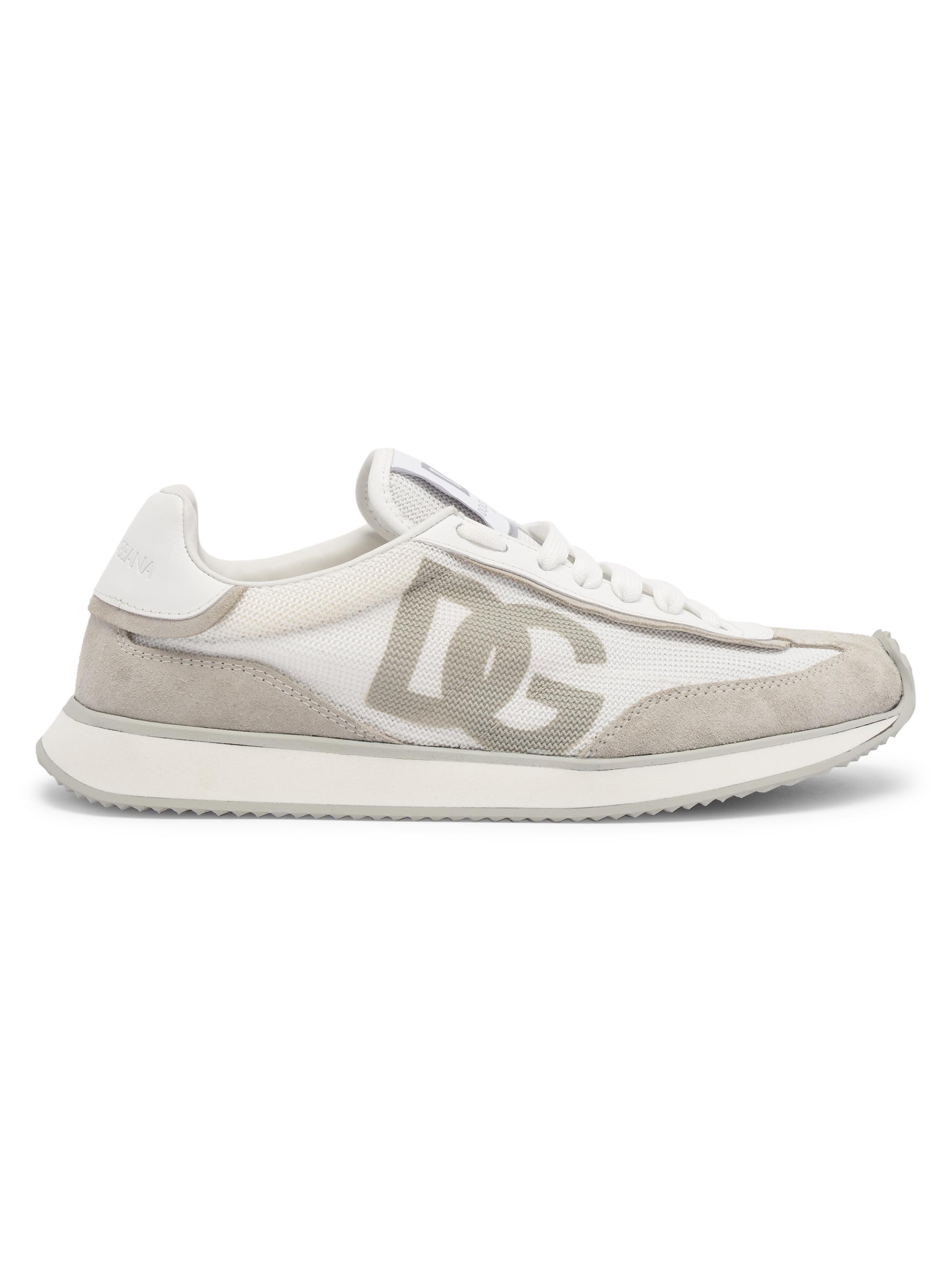 Dolce & Gabbana Women's Logo Colorblocked Low-Top Sneakers - White Grey