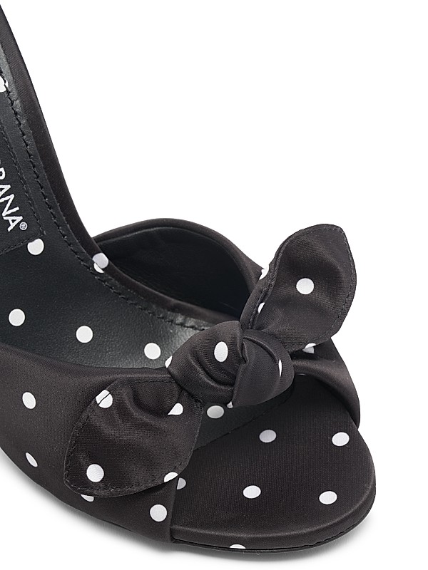Shop Dolce&Gabbana 90MM Bow-Detailed Polka Dot High-Heel Shop Dolce&Gabbana 90MM Bow-Detailed Polka Dot High-Heel