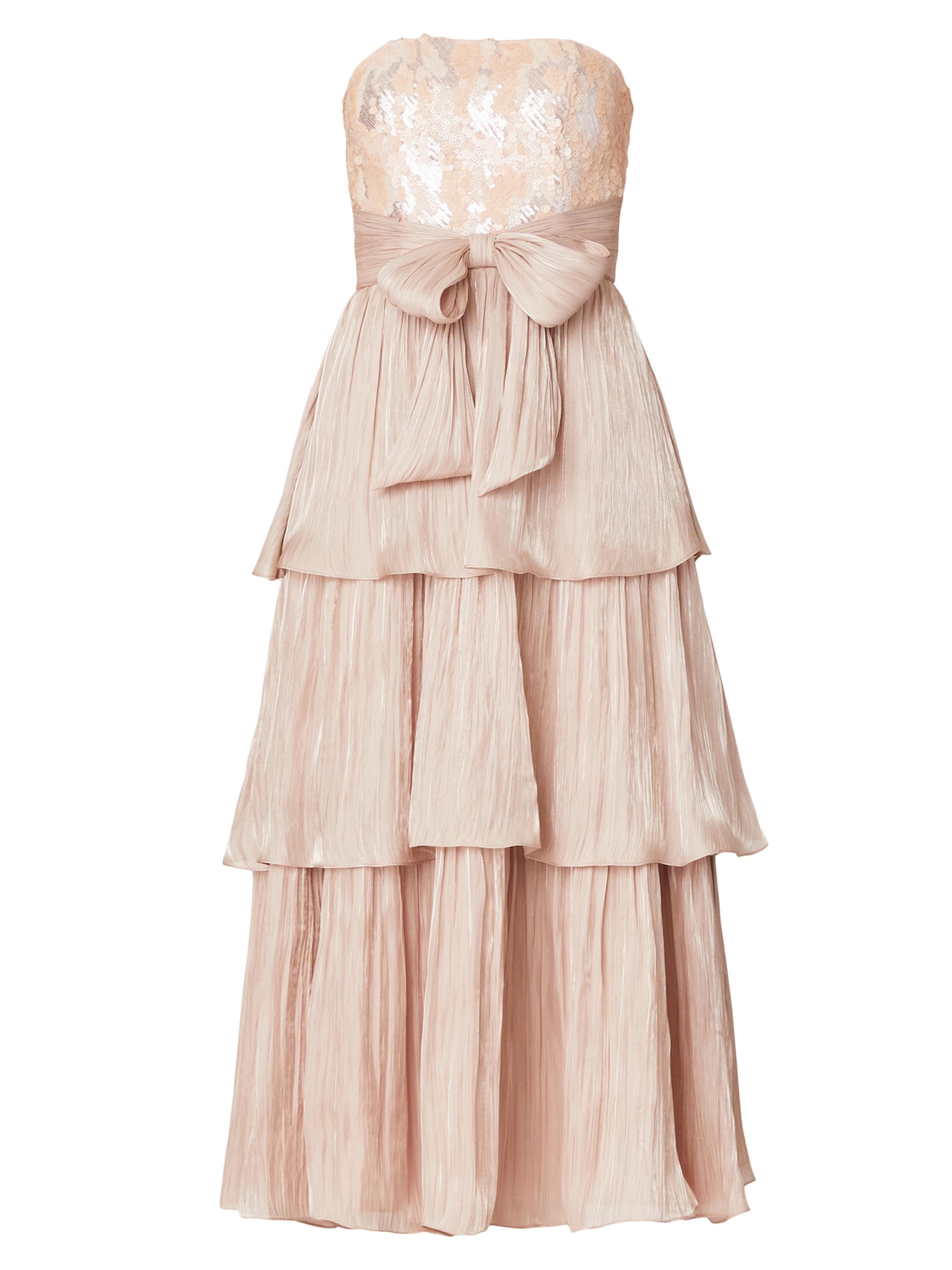 Shoshanna Women's Pearl Sequined Strapless Midi-Dress - Blush Pink