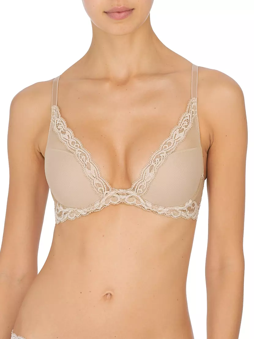 Natori Women's Feathers Front Close T-Back Bra 34B Sheer Pink : Buy Online  at Best Price in KSA - Souq is now : Fashion