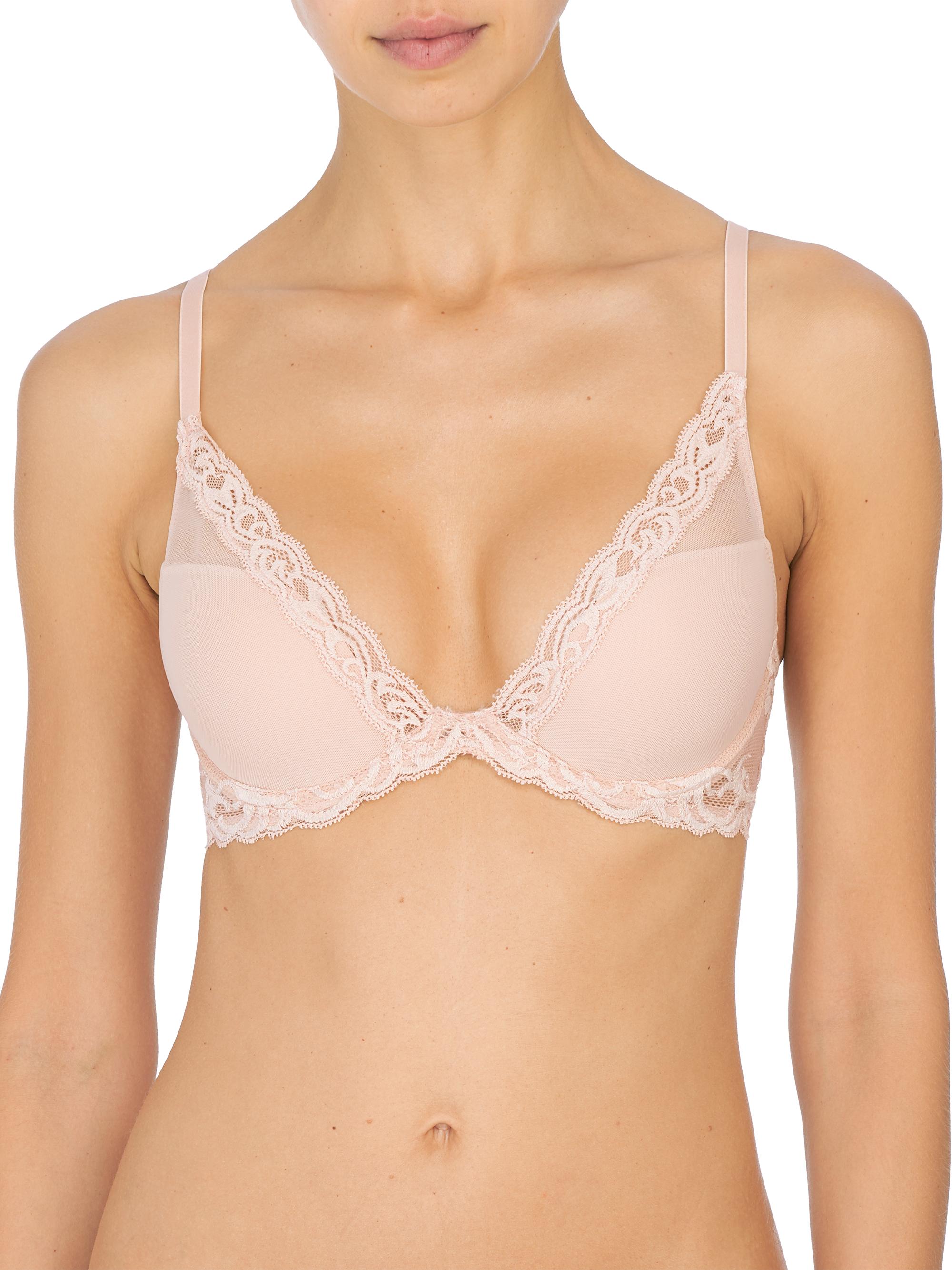 Natori Women's Feathers Plunge T-Shirt Bra - Cameo Rose