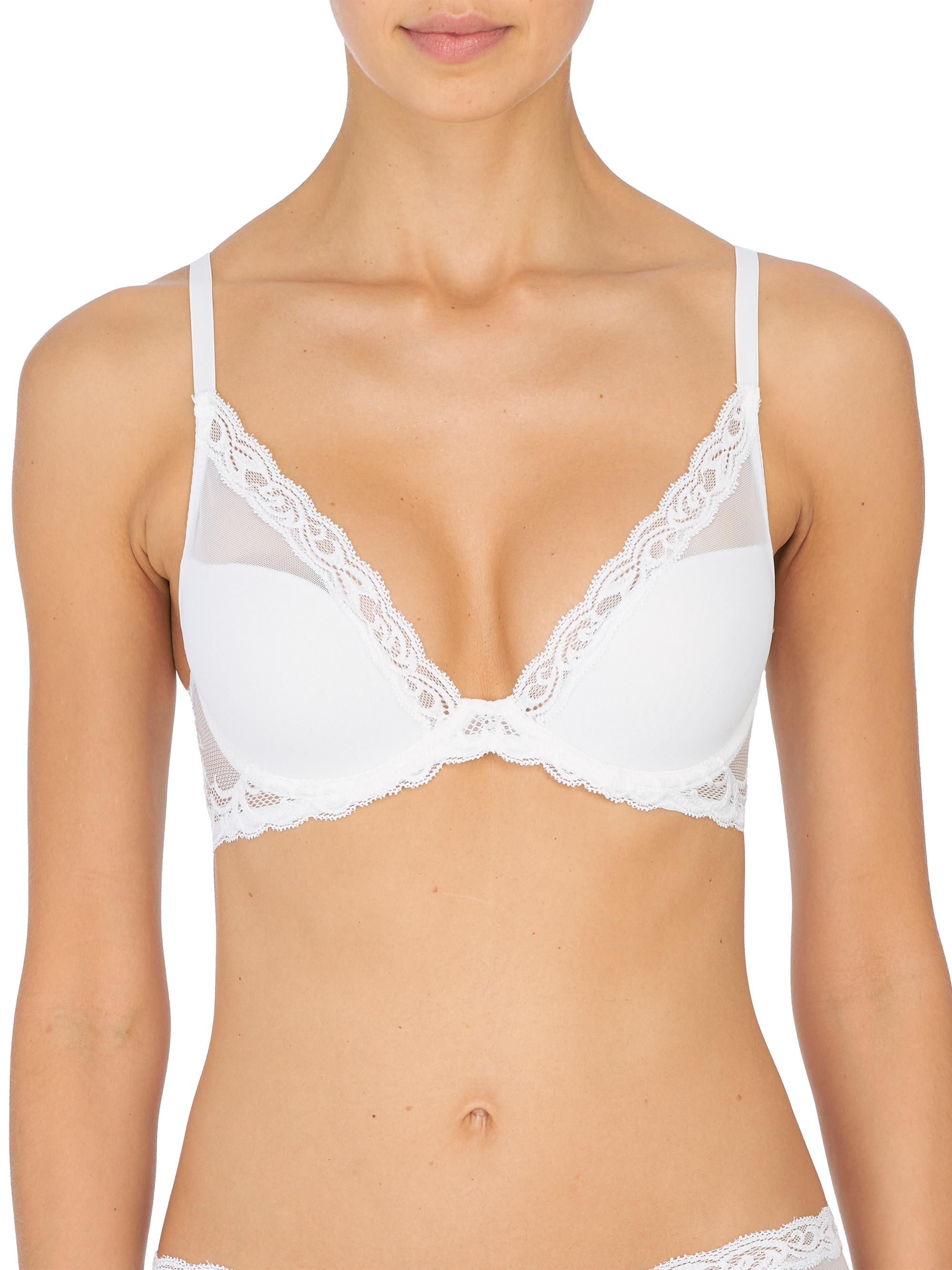 Natori Women's Feathers Plunge T-Shirt Bra - White